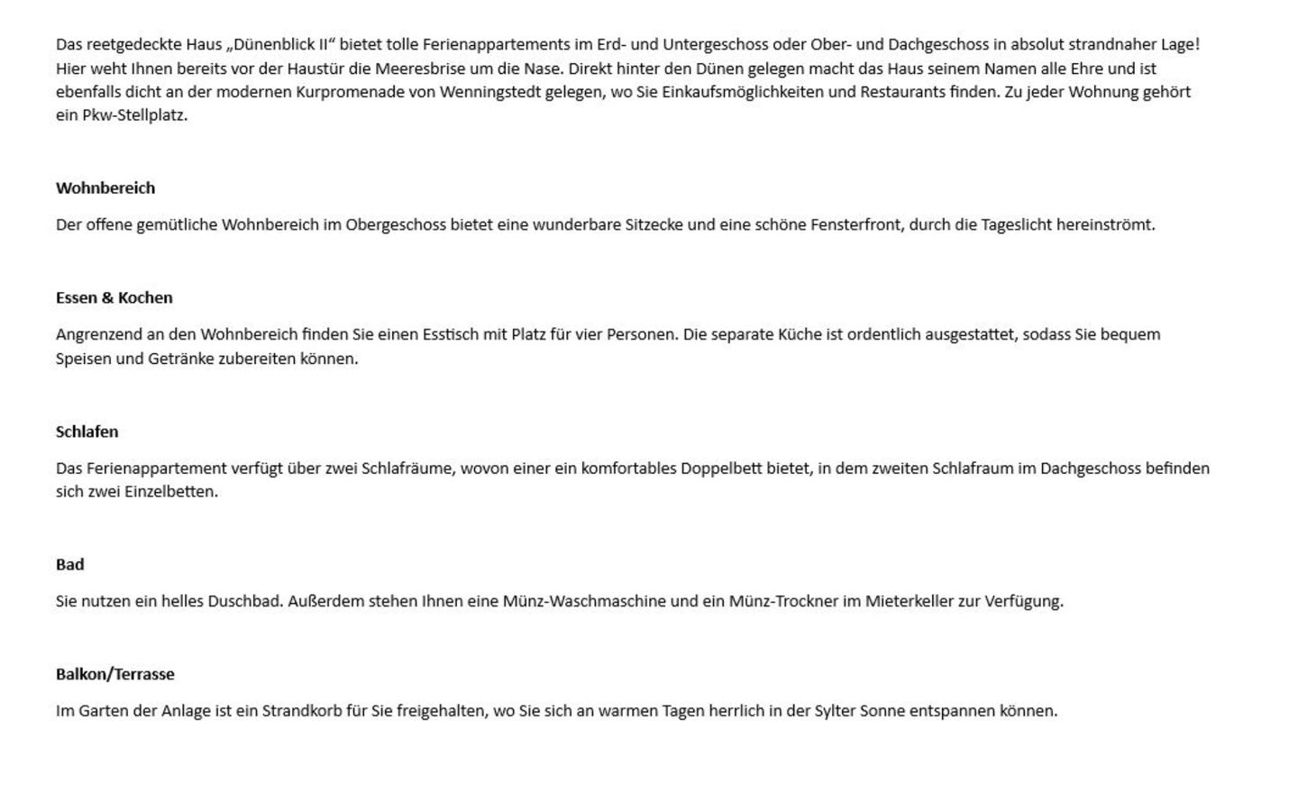 Dünenblick II  - Hochkamp 14, App. 10 Wenningstedt - Wohnzimmer