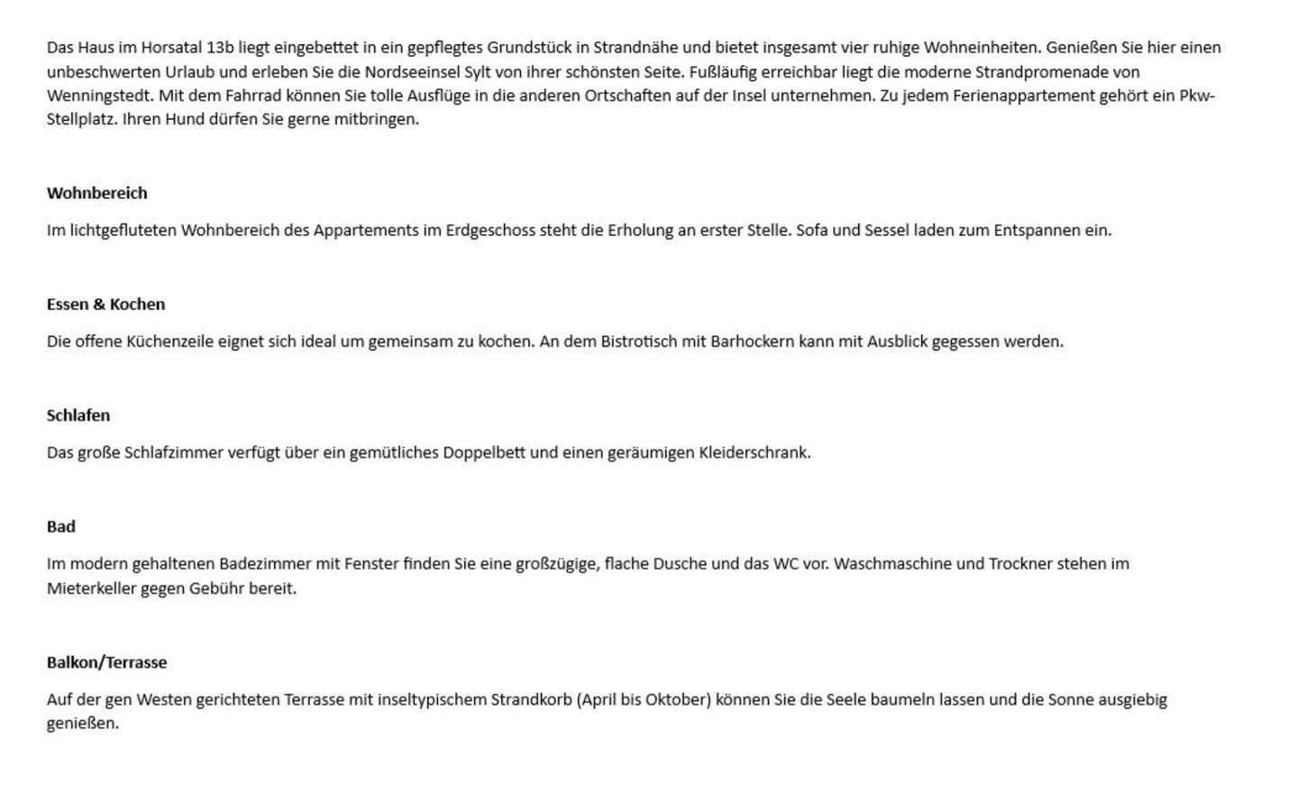 Horsatal 13b, App. 4 Wenningstedt - Wohnzimmer