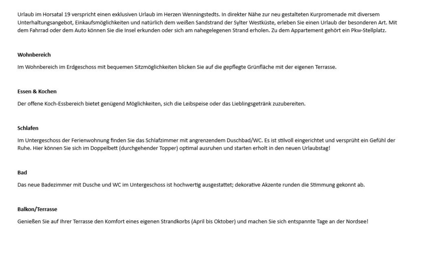  Horsatal 19, App. 3 Wenningstedt - Wohnzimmer