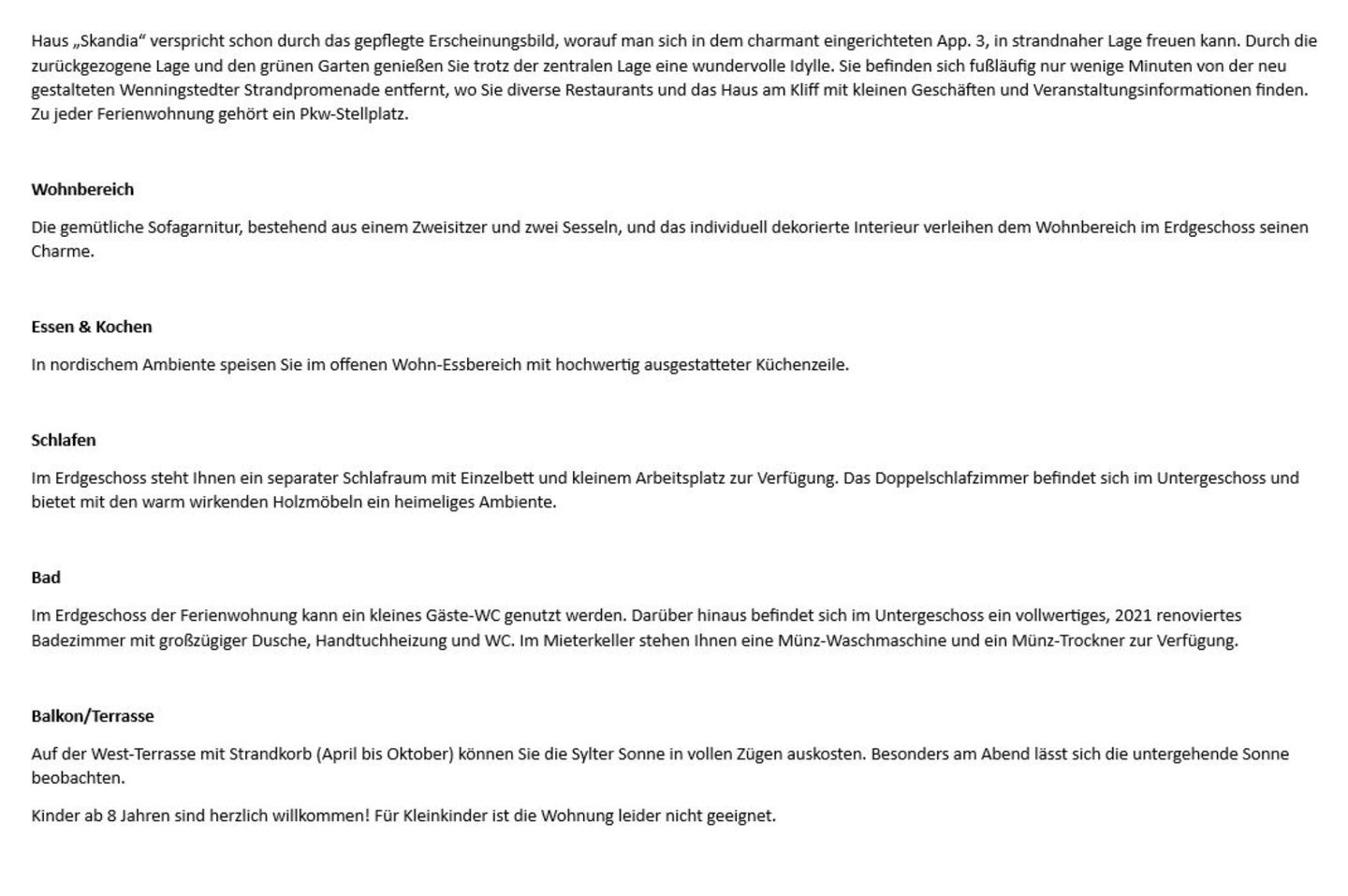  Skandia - Horsatal 9, App. 3 Wenningstedt - Wohnzimmer