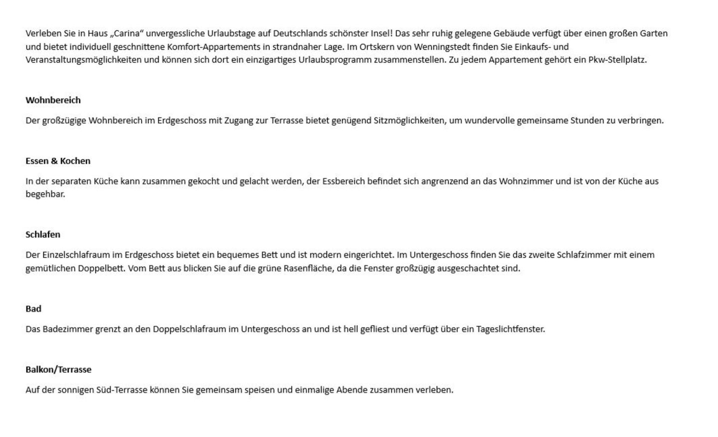  Carina  - Im Grund 19, App. 51 Wenningstedt - Wohnzimmer