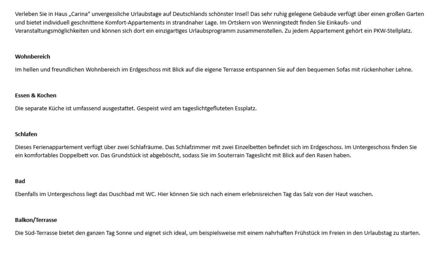  Carina  - Im Grund 19, App. 56 Wenningstedt - Wohnzimmer