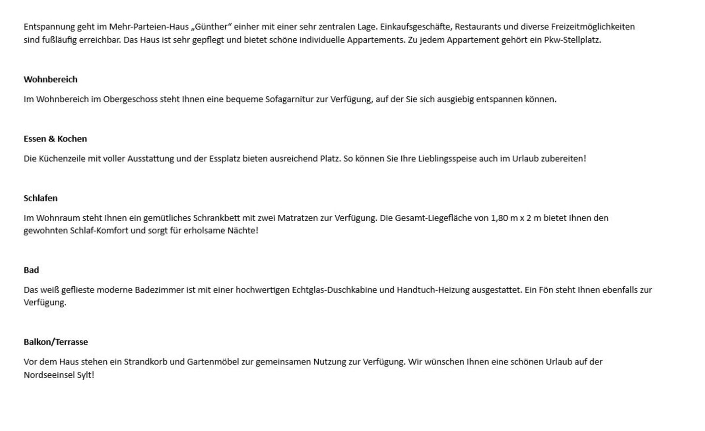 Haus Günther - Mittelweg 1, App. 1 Wenningstedt - Wohnzimmer