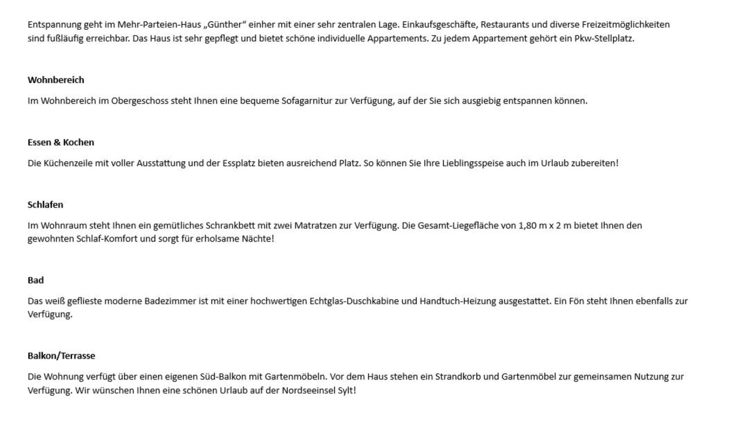  Haus Günther - Mittelweg 1, App. 3 Wenningstedt - Wohnzimmer