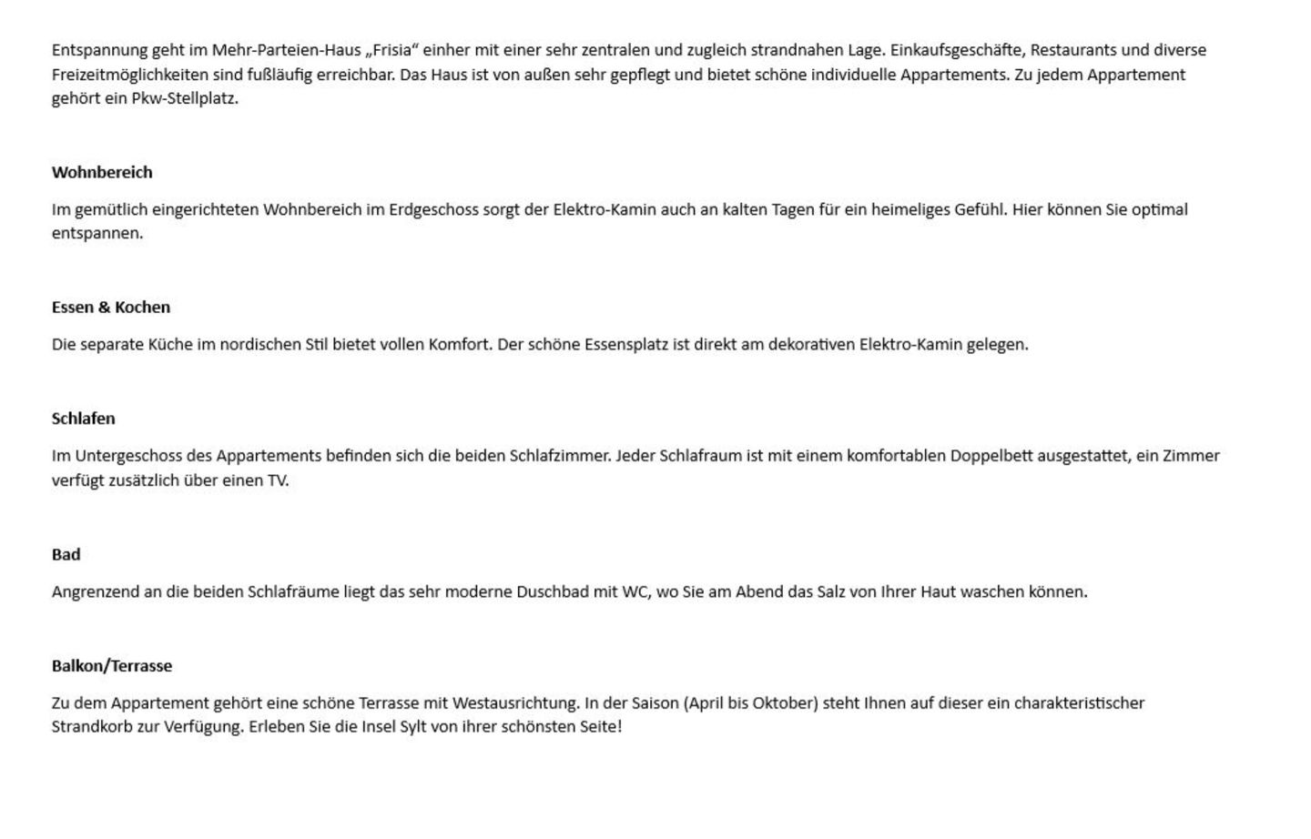  Frisia - Mittelweg 13, App. F Wenningstedt - Wohnzimmer