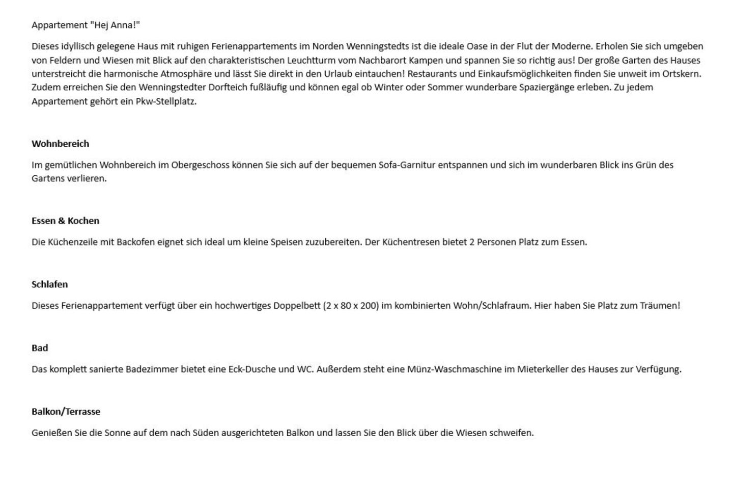 Hej Anna! - Osetal 10, App.6 Wenningstedt - Wohnzimmer