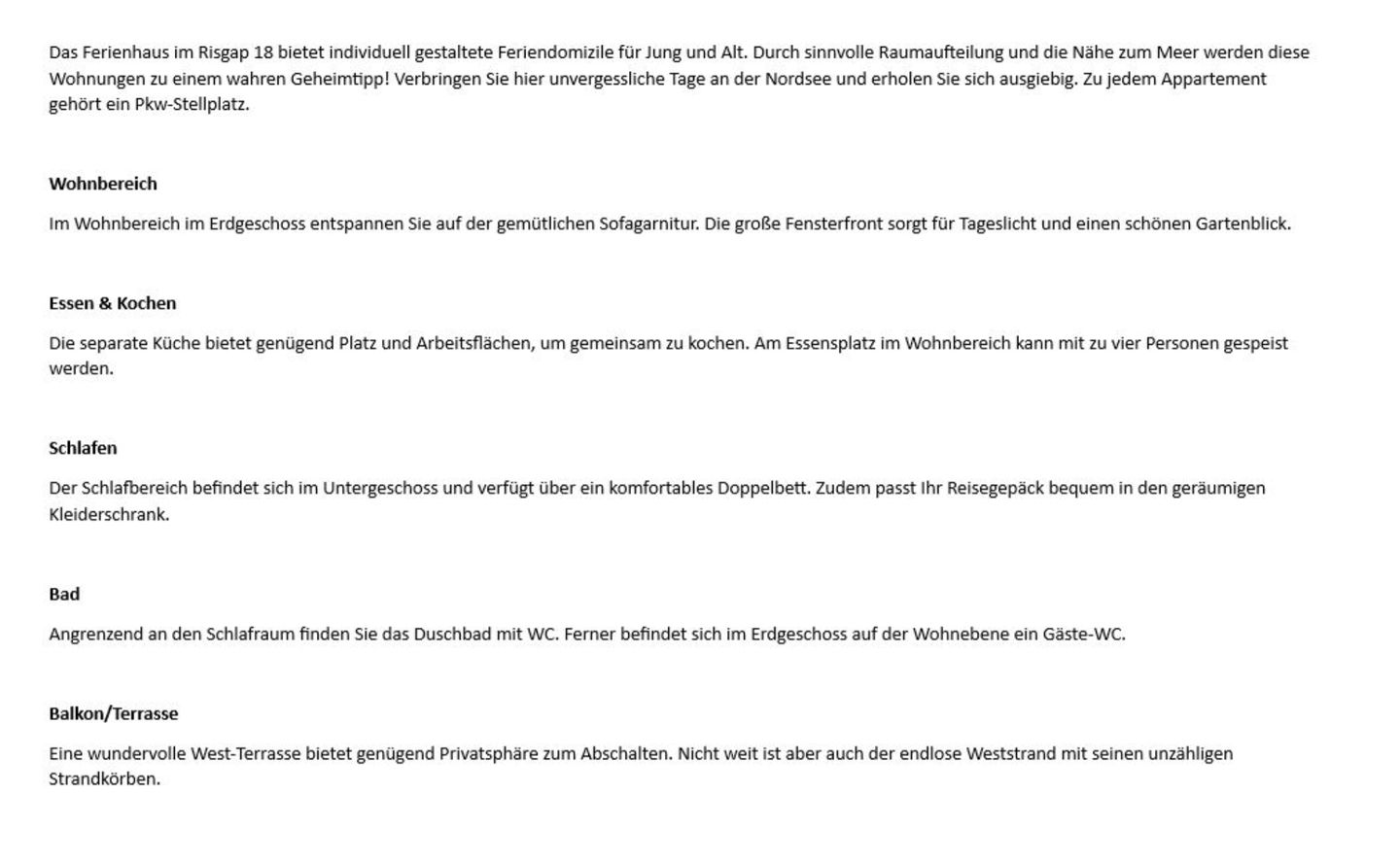 Risgap 18A, App. 1 Wenningstedt - Wohnzimmer