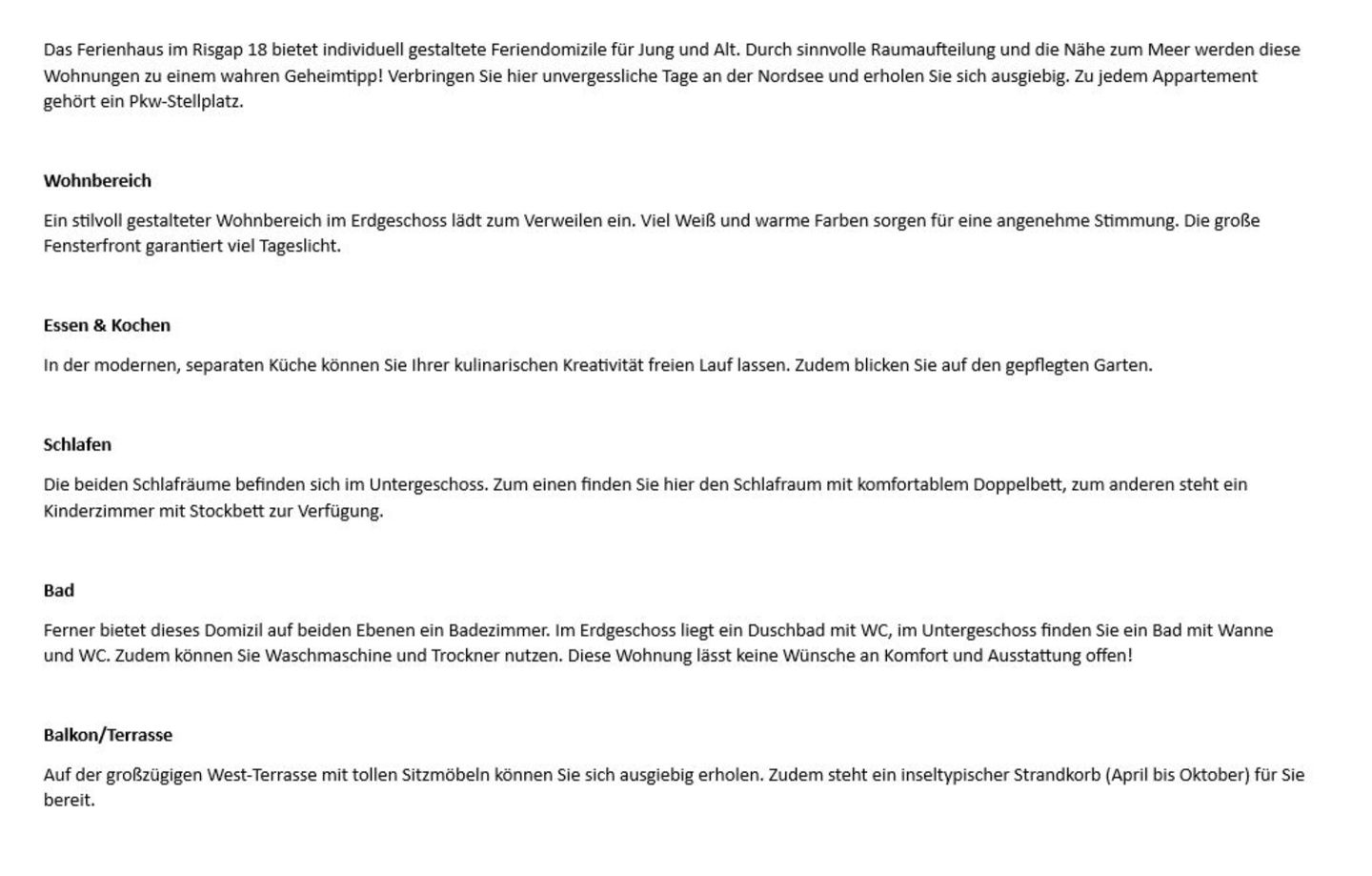 Risgap 18E, App. 5 Wenningstedt - Wohnzimmer