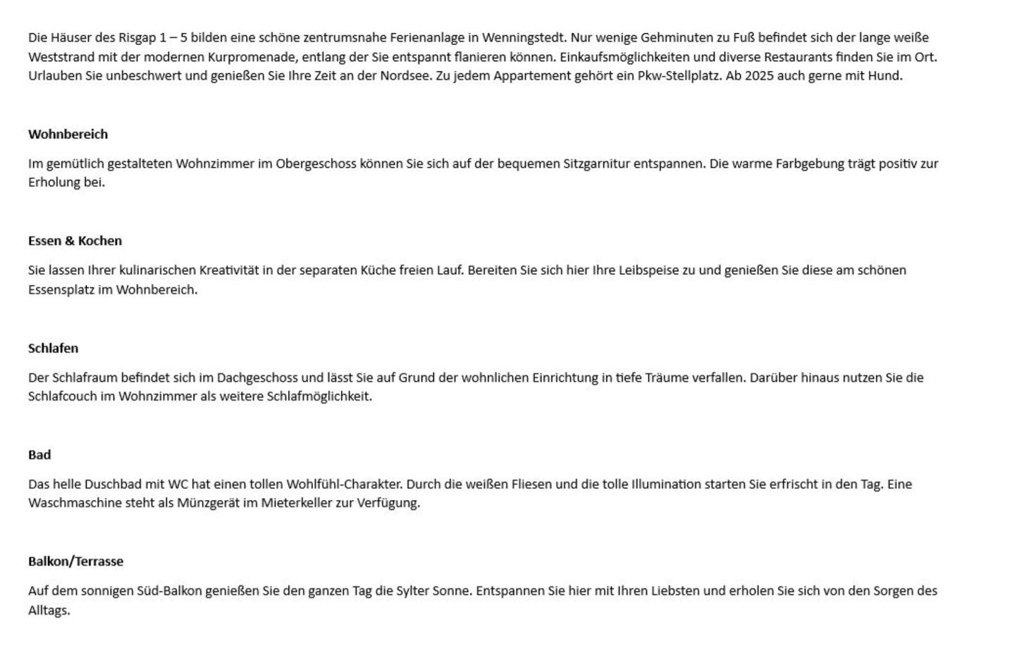 Risgap 5 B, App. 24 Wenningstedt - Wohnzimmer