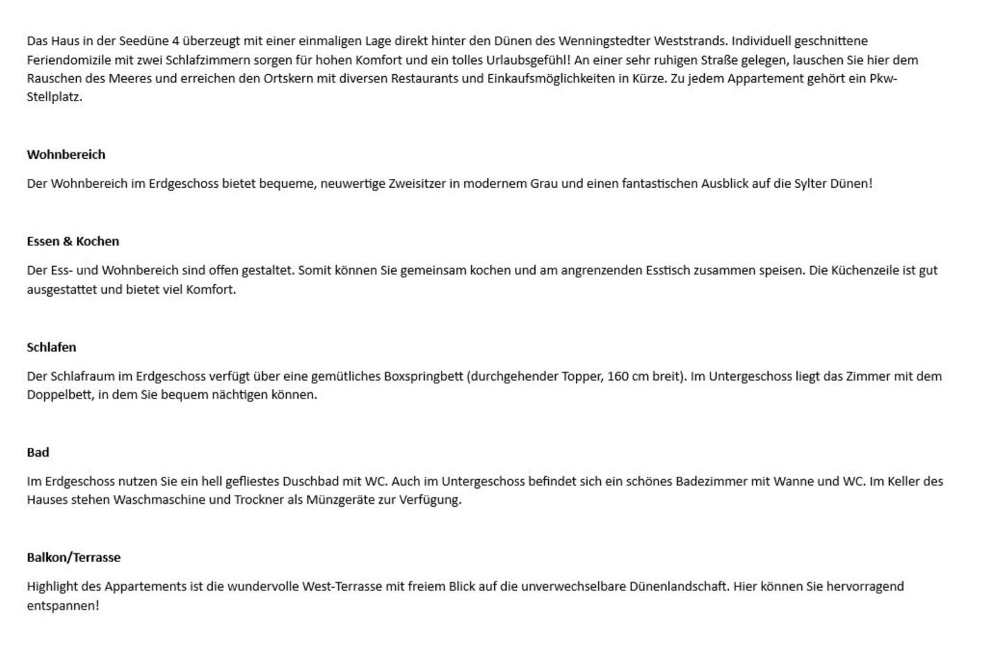 Seedüne 4a, App. 1 Wenningstedt - Wohnzimmer