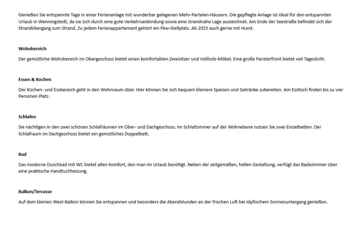 Seestraße 6A , App. 6 Wenningstedt - Wohnzimmer