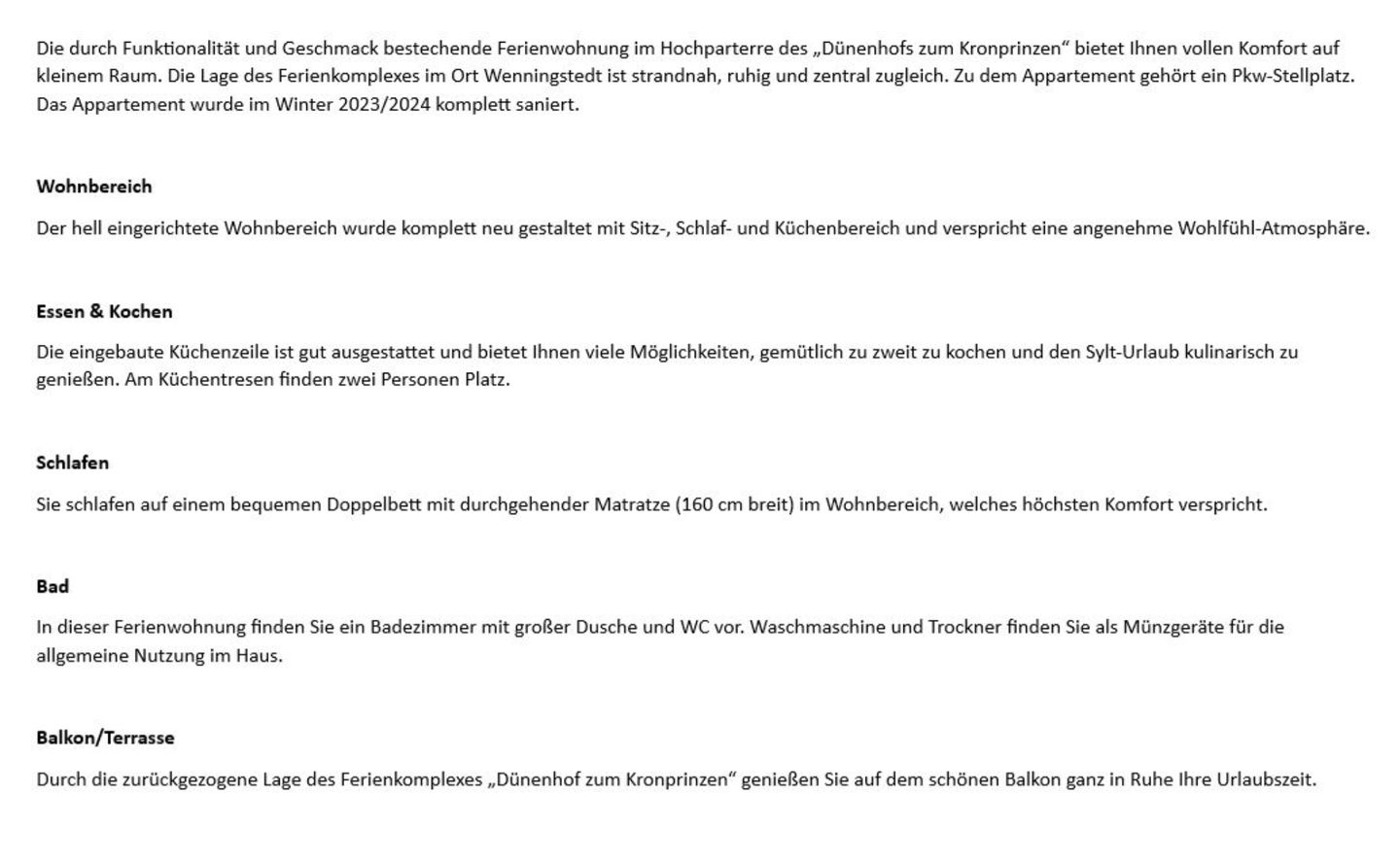  Dünenhof zum Kronprinzen- Seestr. 18, App. 51 Wenningstedt - Wohnzimmer