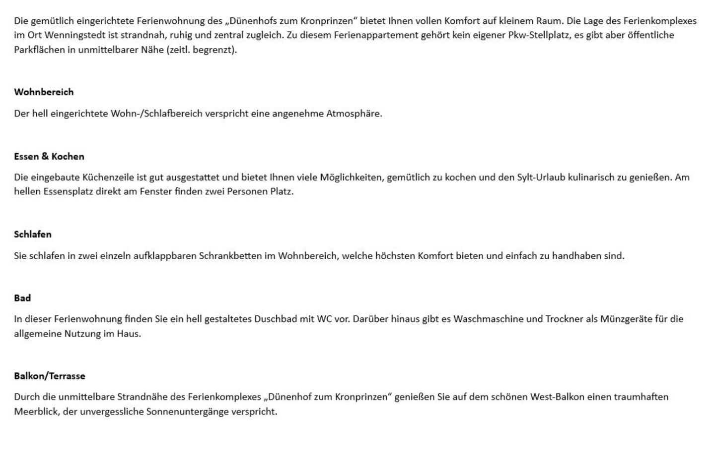 Dünenhof zum Kronprinzen- Seestr. 18, App. 56 Wenningstedt - Wohnzimmer