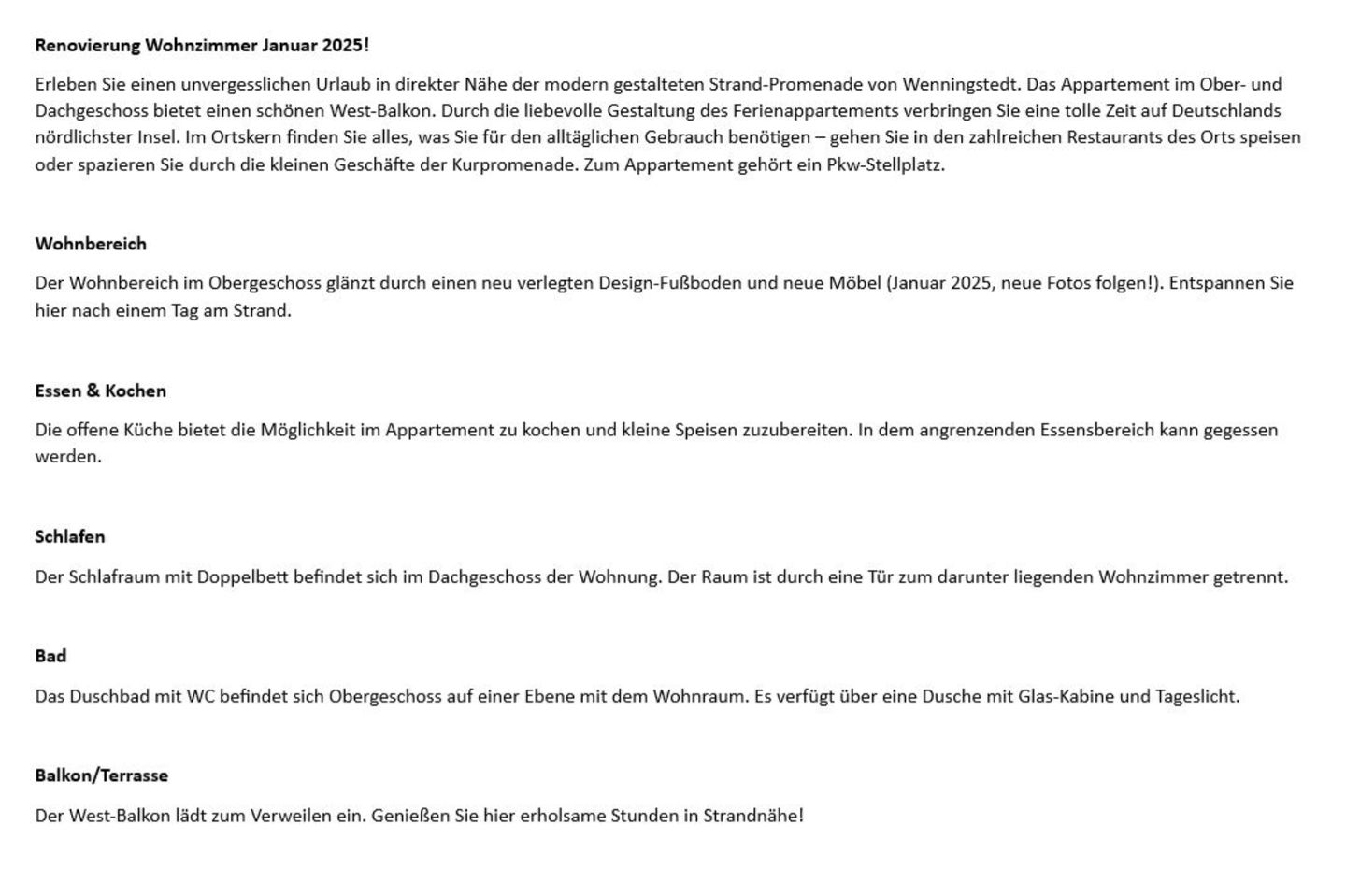  Min Droom   - Strandstr. 20, App. 6 Wenningstedt - Wohnzimmer