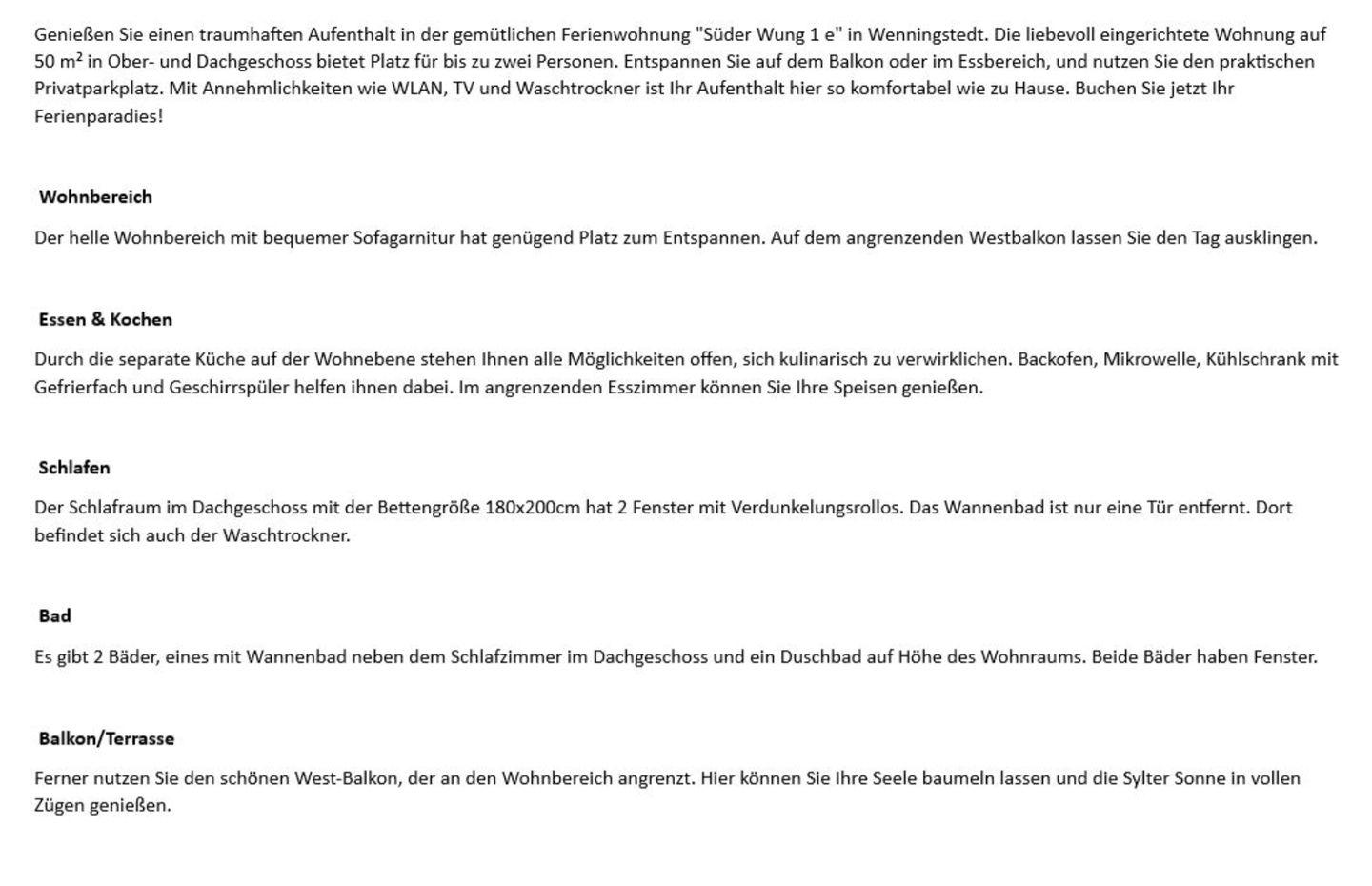 Süder Wung 1 e Wenningstedt - Wohnzimmer