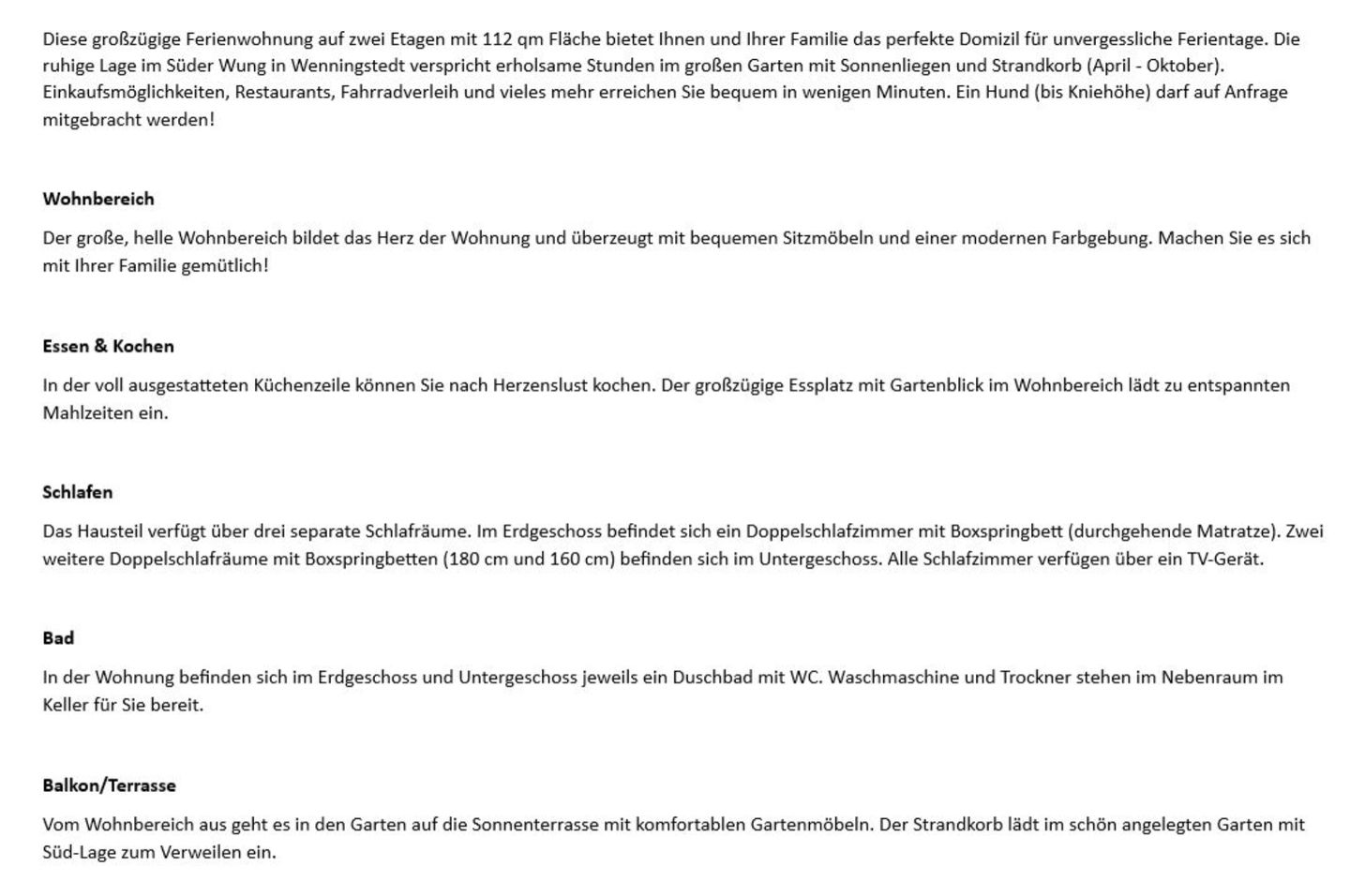 Süder Wung 12, App. 1 Wenningstedt - Wohnzimmer