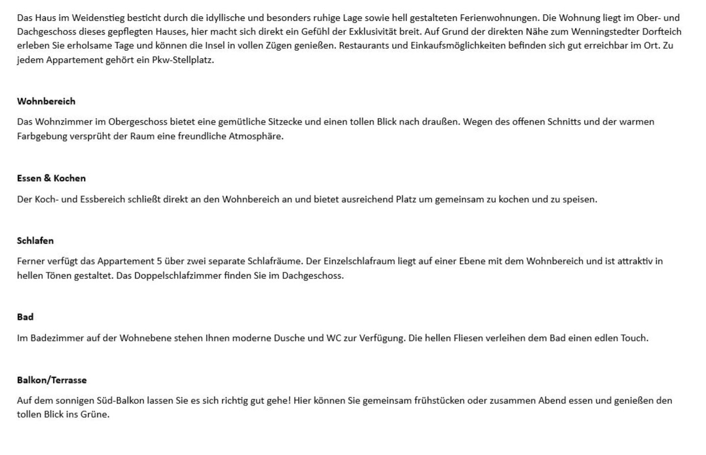  Weidenstieg 16A, App. 5 Wenningstedt - Wohnzimmer