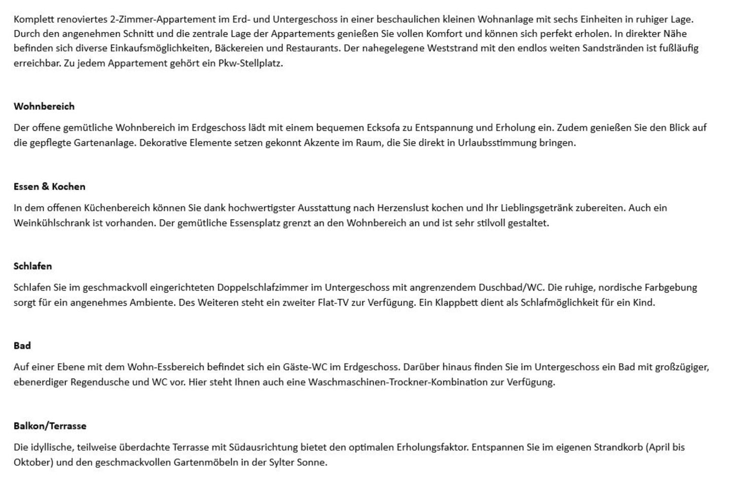 Kaeptn Teunis - Westerhörn 5, App. C Wenningstedt - Wohnzimmer