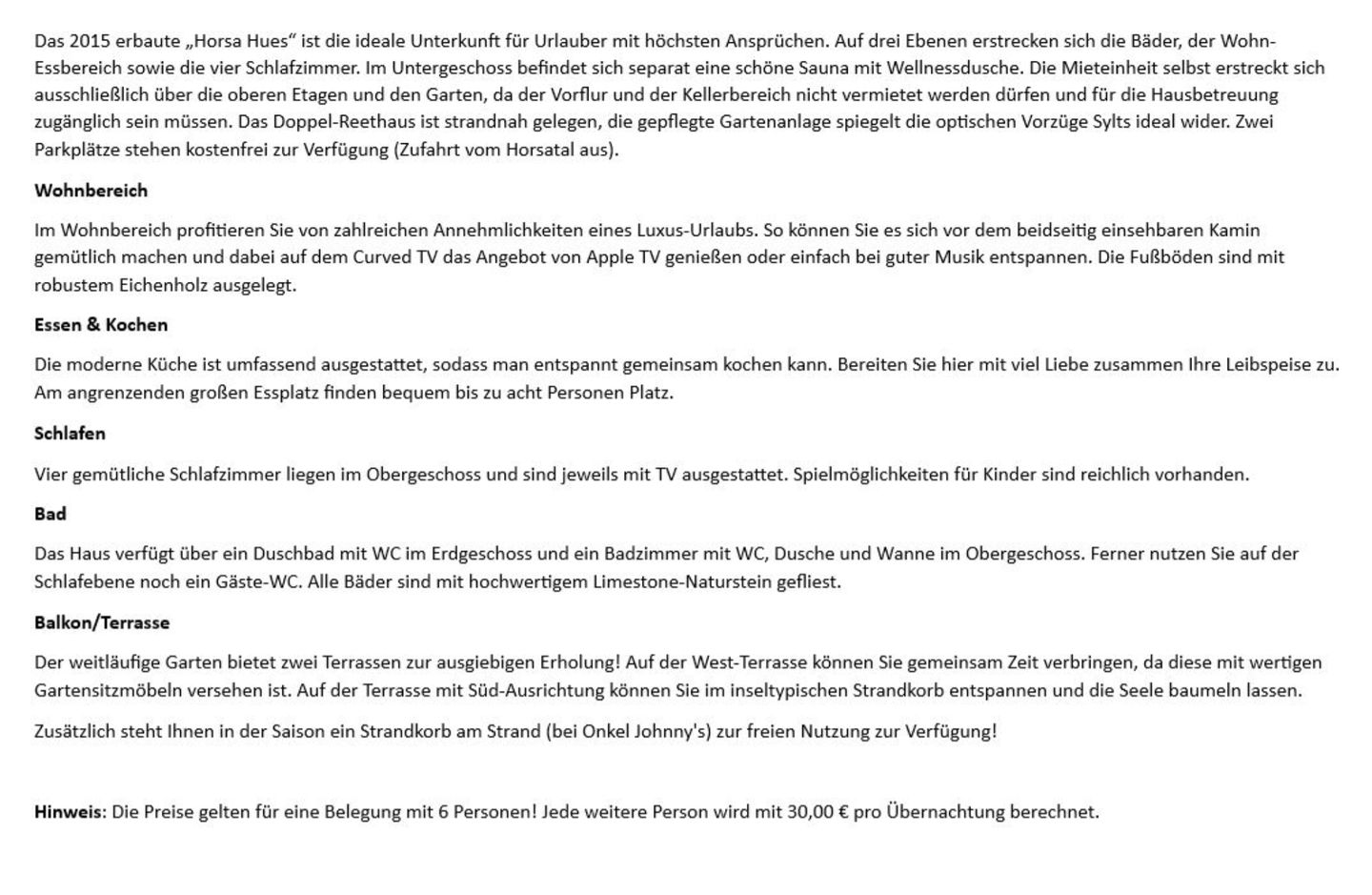  Horsa Hüs - Westerlandstr. 22  B Wenningstedt - Wohnzimmer