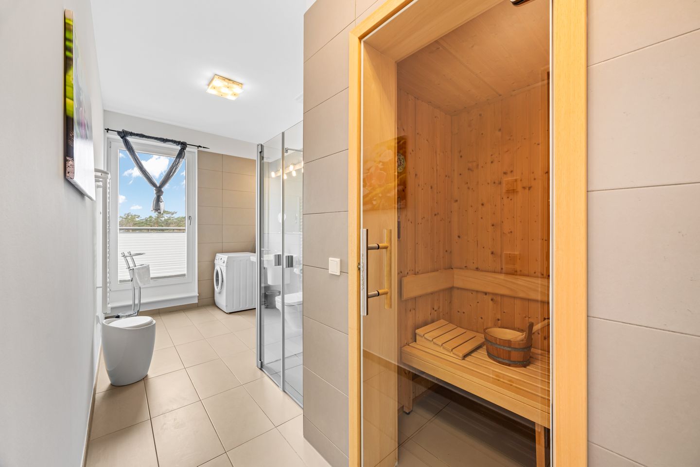 DünenResort Binz DünenResort Binz 435 Rügen - Badezimmer mit Saunabereich