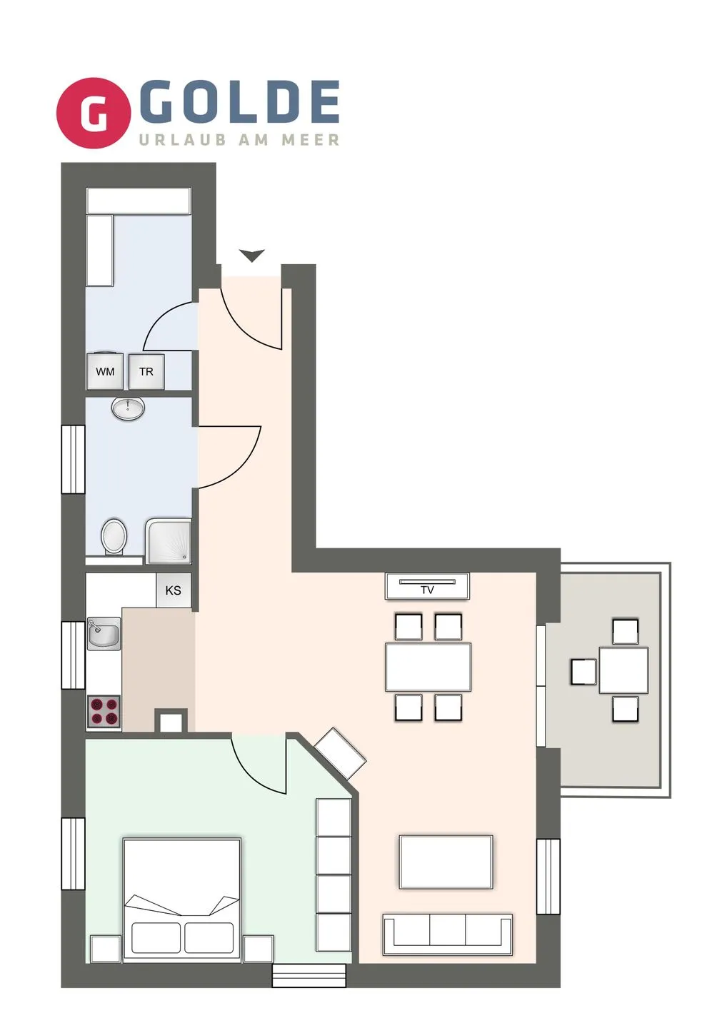 Dreilanden Nordseeperle SPO Ording - Grundriss