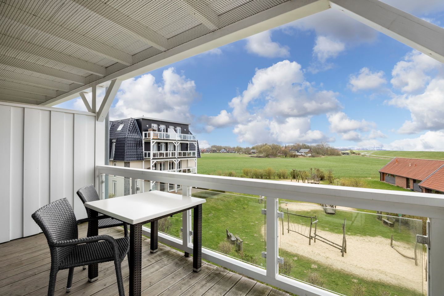 Resort Deichgraf Resort Deichgraf 27-13 Wremen - Balkon mit Ausblick