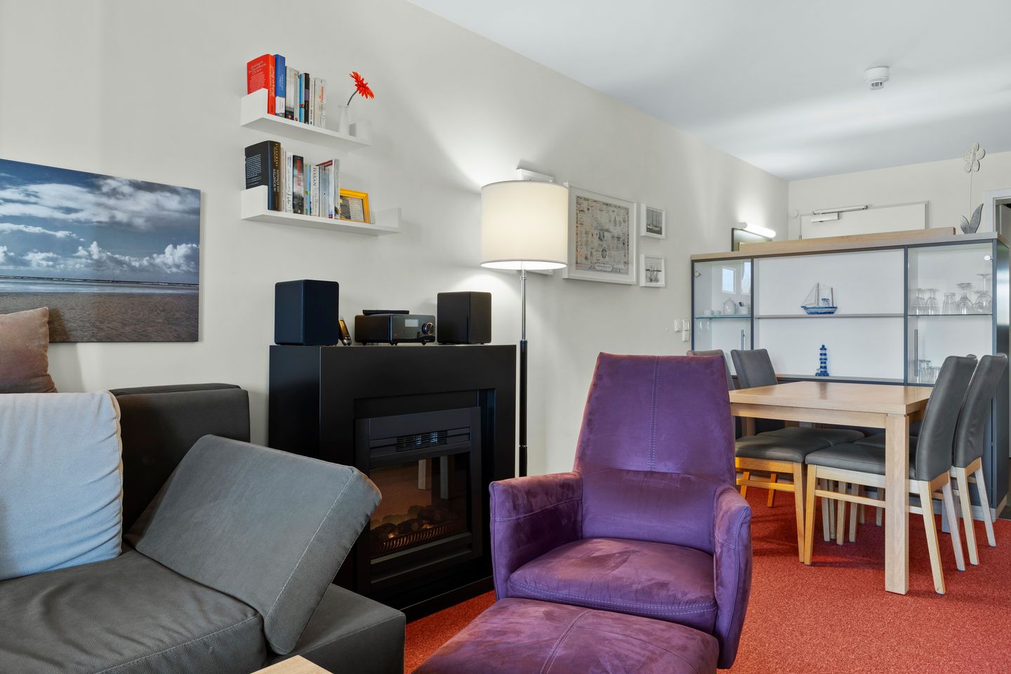 Resort Deichgraf Resort Deichgraf 31-06 Wremen - Wohnbereich mit Kamin
