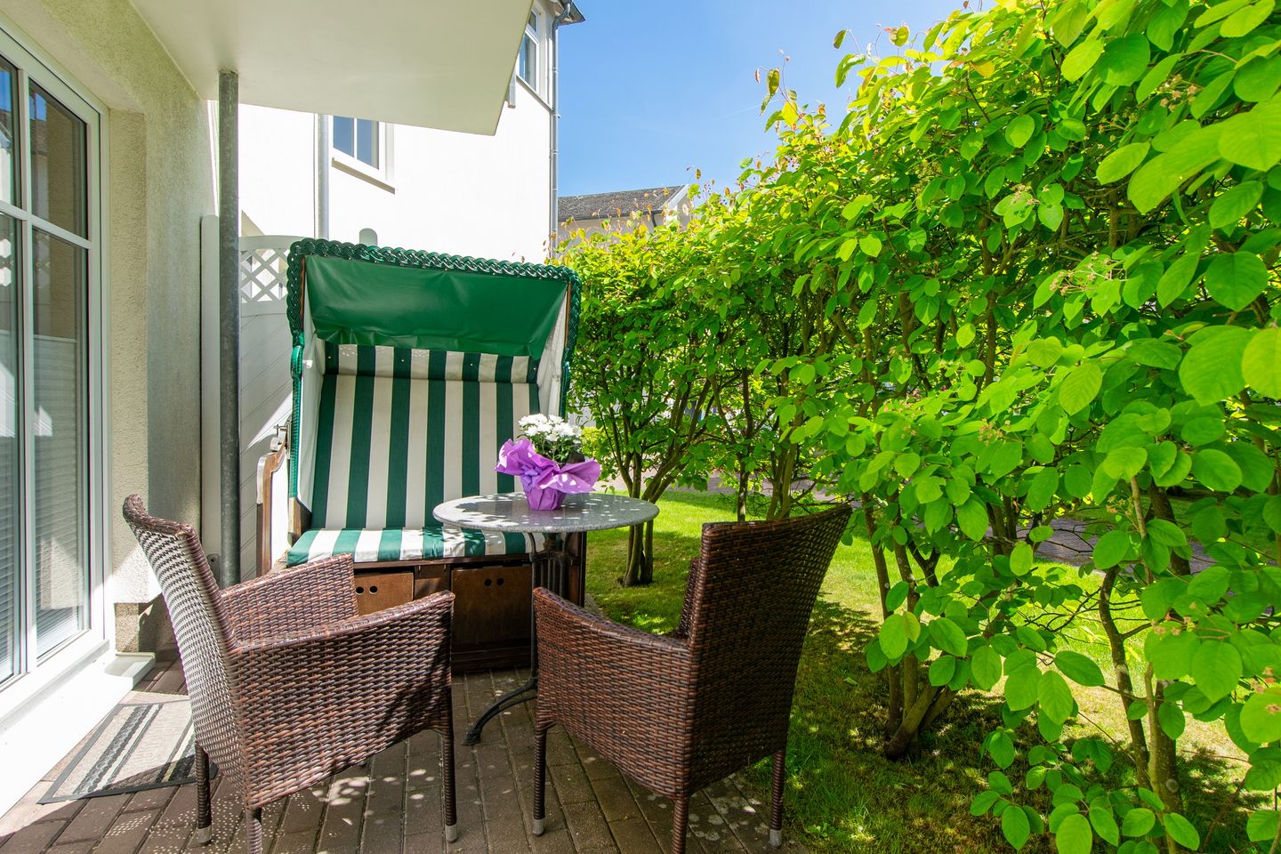 Inselstrand Inselstrand 203 Usedom - Terrasse mit Gartenmöbel
