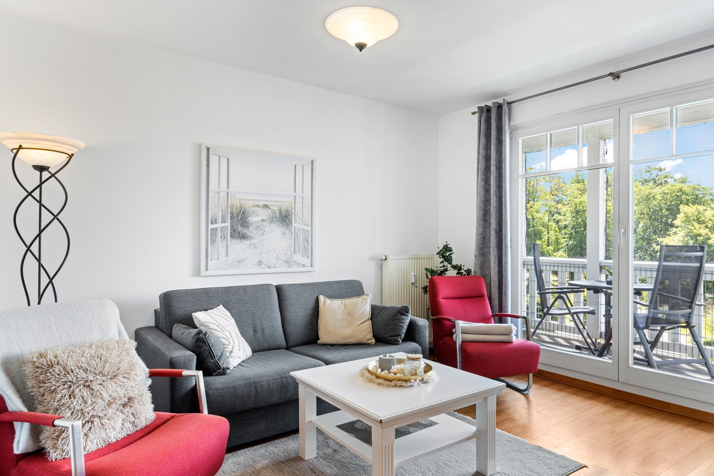 Meeresblick Meeresblick 308 Kühlungsborn - Wohn-Essbereich mit Couch