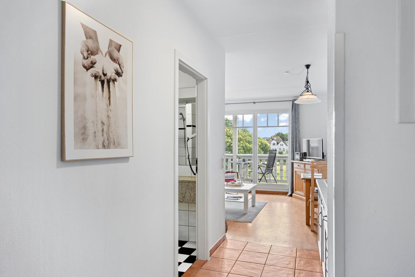 Meeresblick Meeresblick 308 Kühlungsborn - Flur zum Wohnbereich