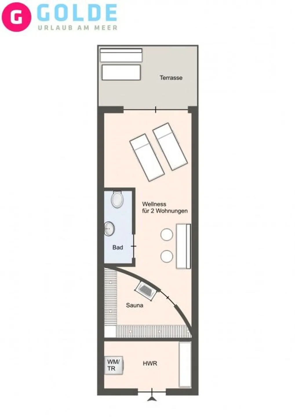 Frahmshus Appartement Ausguck SPO Ording - Grundriss