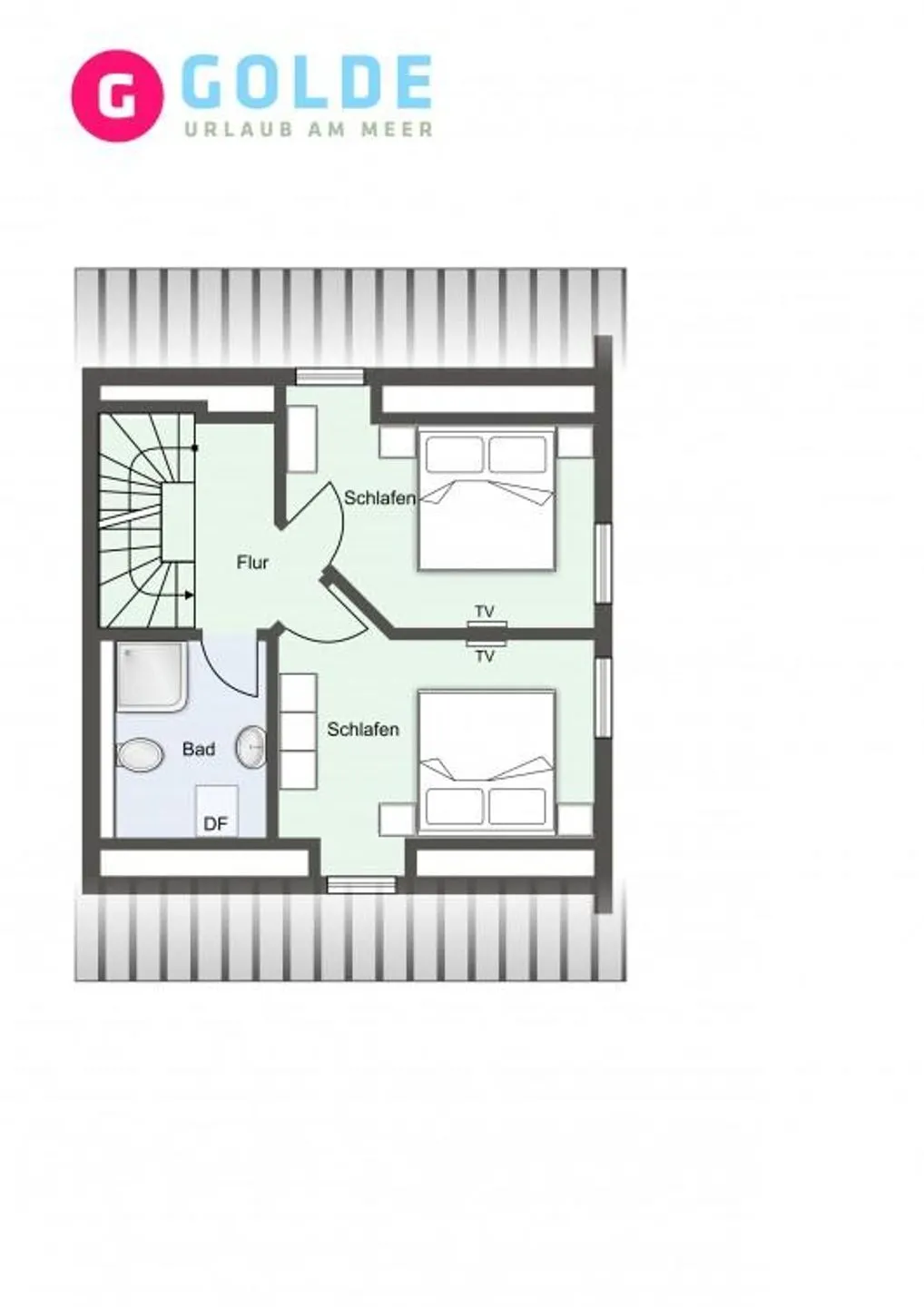 Quartier Deich-4 Ferienhaus Quartier Deich 4 Beachside SPO Ording - Grundriss