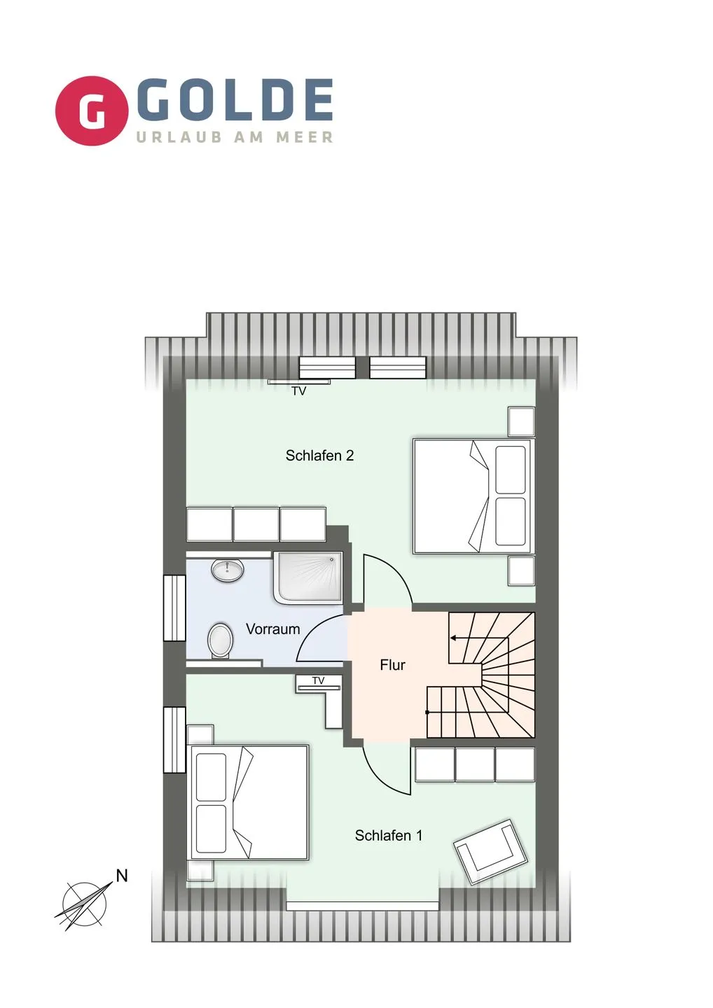 Wellenzeit Ferienhaus Wellenzeit SPO Bad - Grundriss