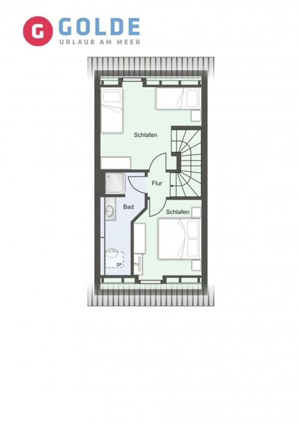 Quartier Deich-4 Ferienhaus Quartier Deich 4 Deichgold SPO Ording - Grundriss