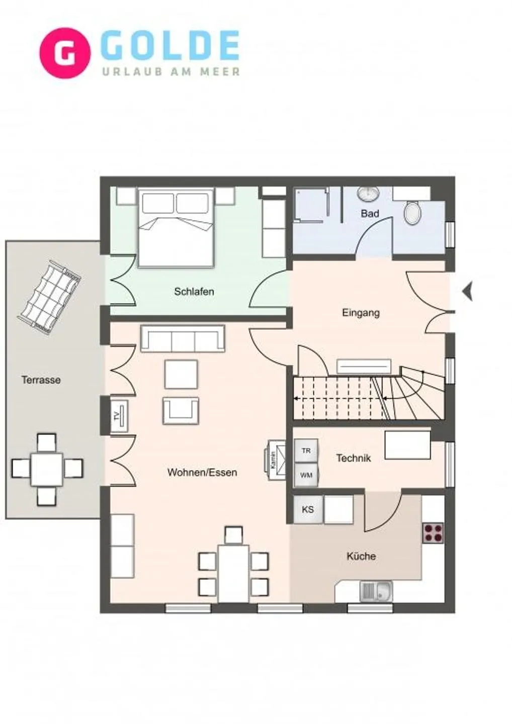 Reetdachhaus Dünenkoog Reetdachhaus Dünenkoog SPO Umland - Grundriss