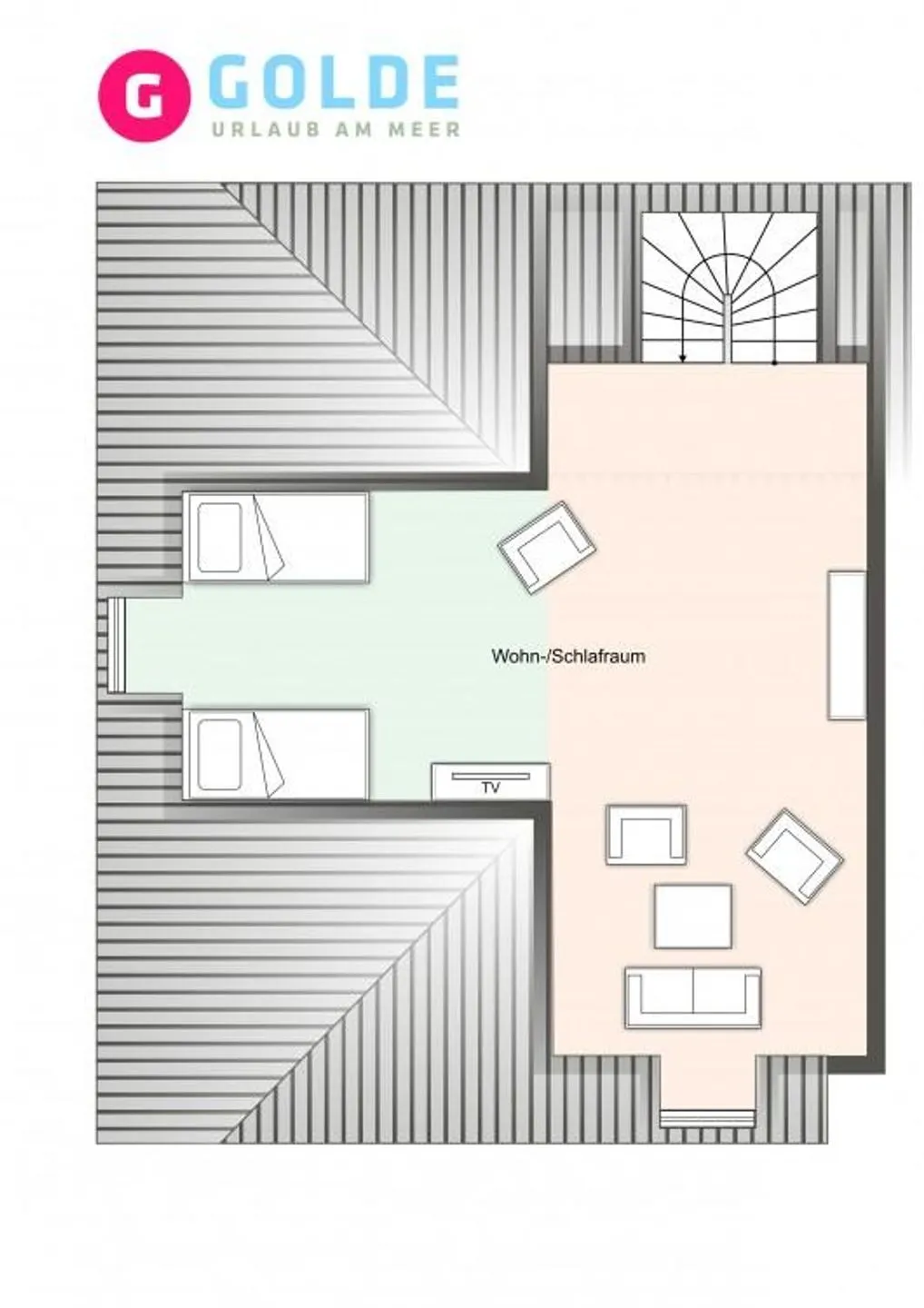 Buhne Appartement Buhne 7 SPO Ording - Grundriss
