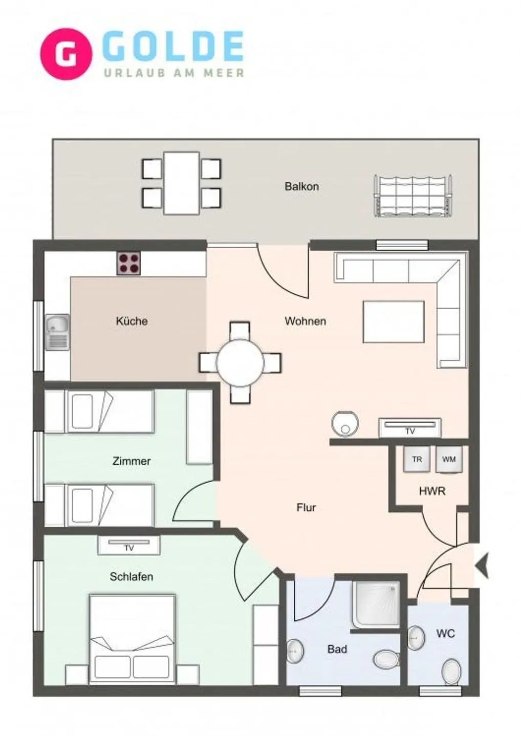 Dorfplatz Appartement Dorfplatz SPO Dorf - Grundriss