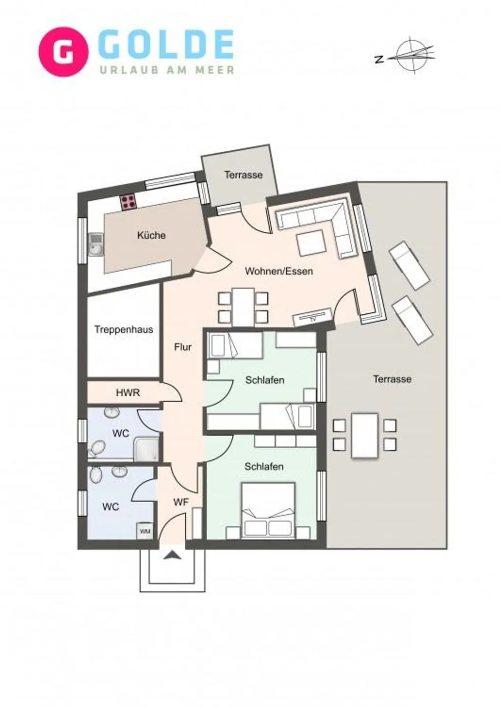 Dünenhus Appartement Dünenhus SPO Dorf - Grundriss