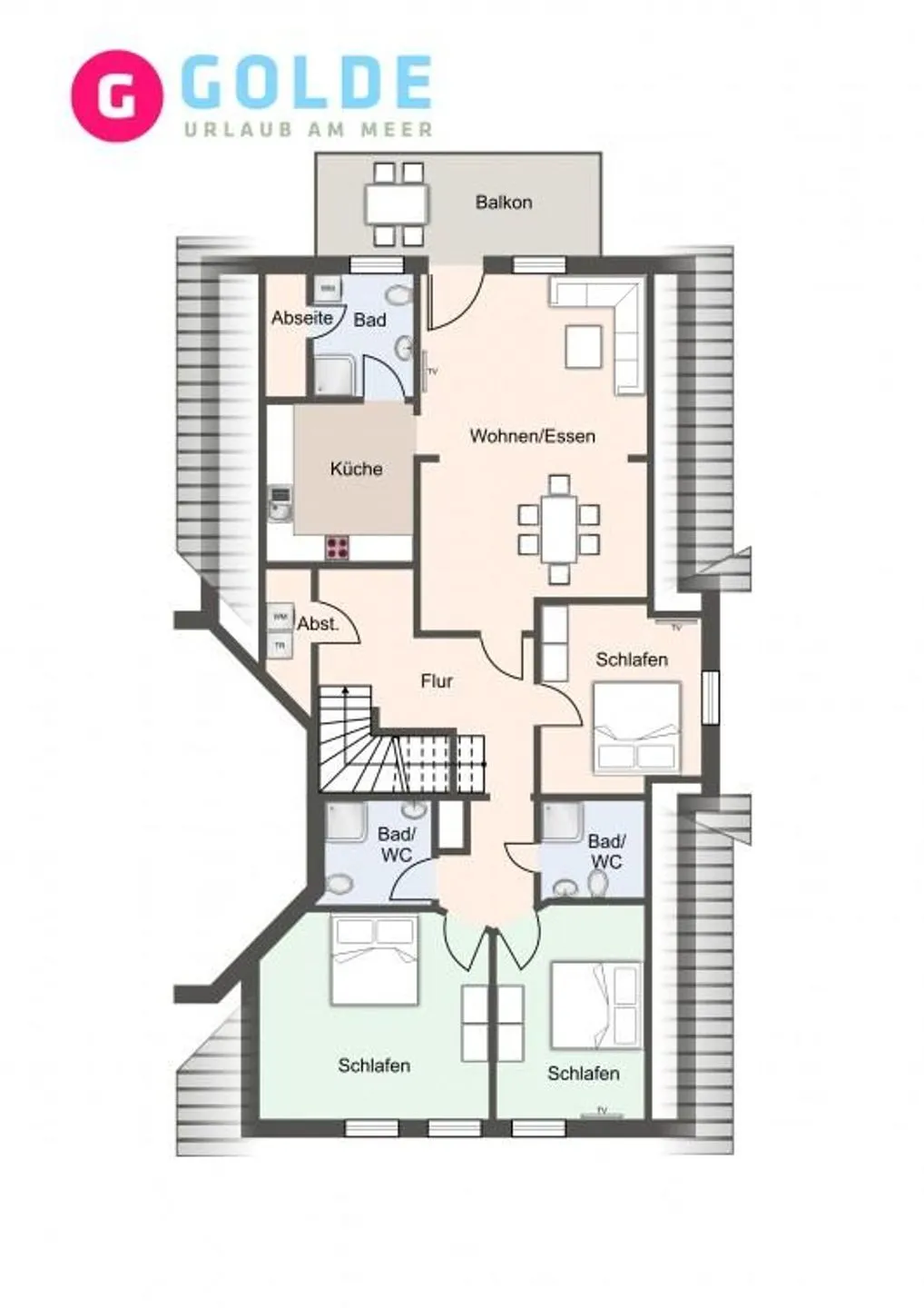 Dreilanden Appartement SCANDI SPO Ording - Grundriss