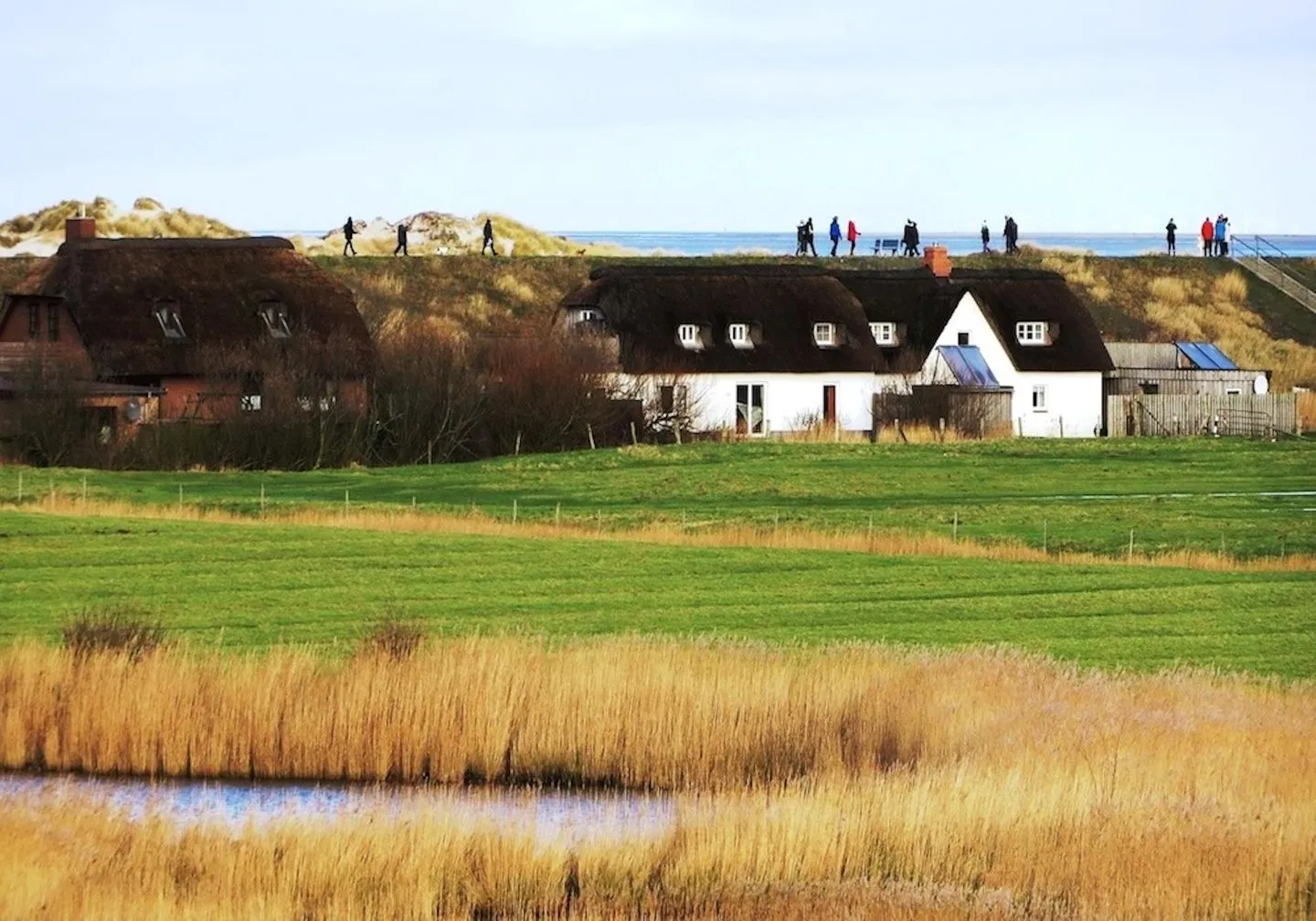 Fischerhaus am Strand Reetdachhaus Friesenhaus SPO Ording - 