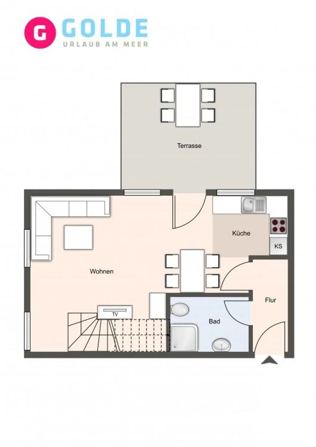 Friesenhof Dreilanden Friesenhof Appartement 5 SPO Ording - Grundriss