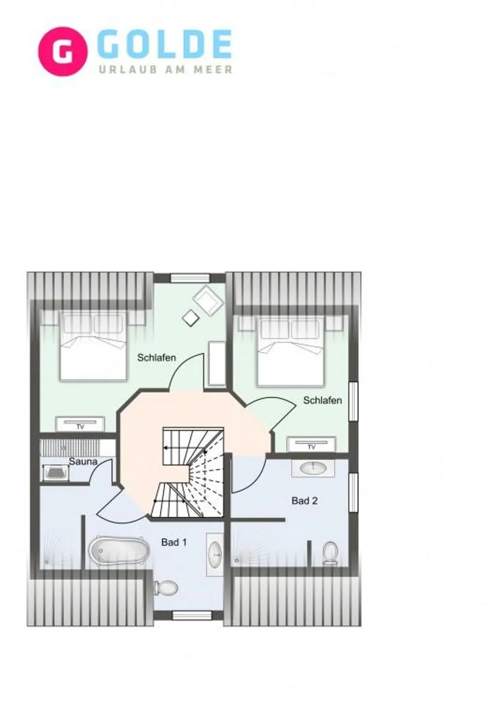 Reetdachhaus Dünenstieg Reetdachhaus Dünenstieg sechs SPO Dorf - Grundriss