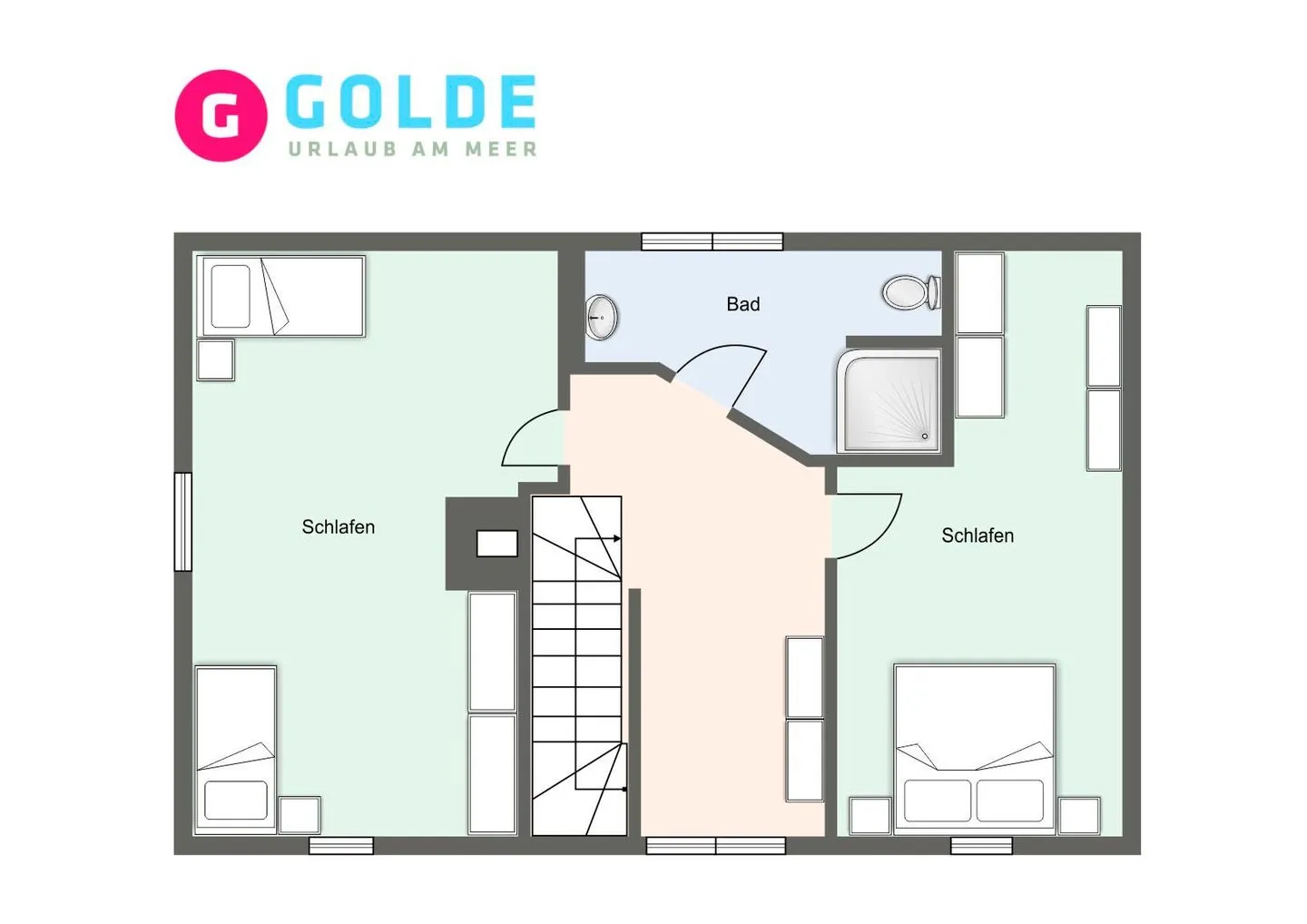 Reetdachhaushälfte Reetdachhaus Kleine Kate SPO Boehl - Grundriss