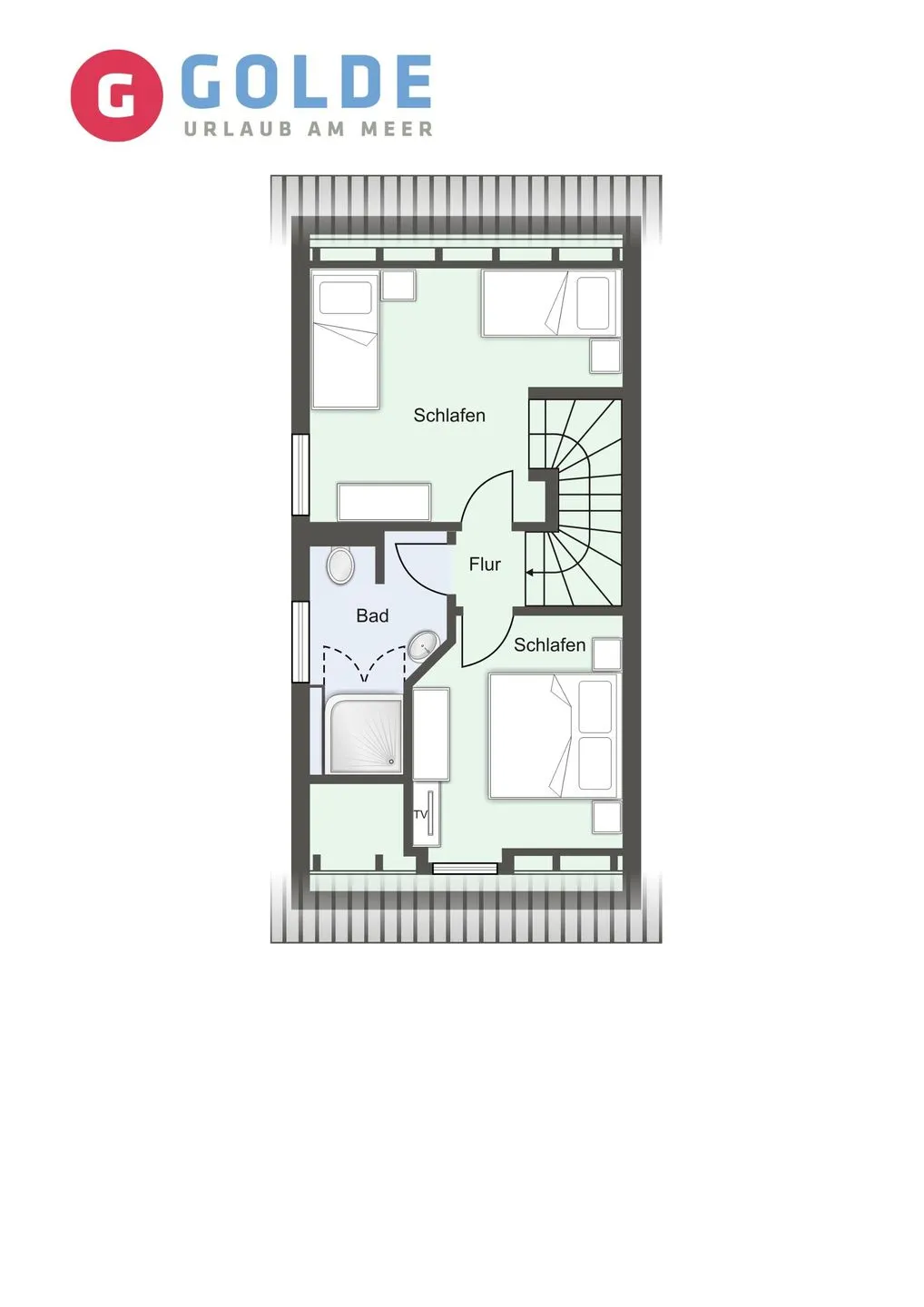 Quartier Deich-4 Ferienhaus Quartier Deich 4 Dünengold SPO Ording - Grundriss