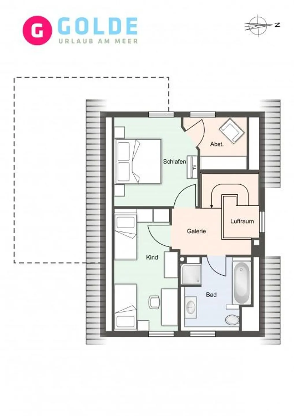 Ferienhaus Westwind Einzelhaus Westwind SPO Ording - Grundriss