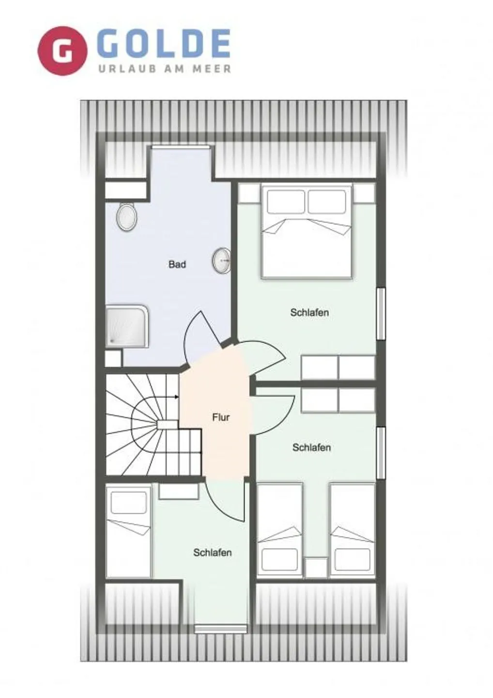 Reetdachhaus Strandkoje Reetdachhaus Strandkoje SPO Umland - Grundriss