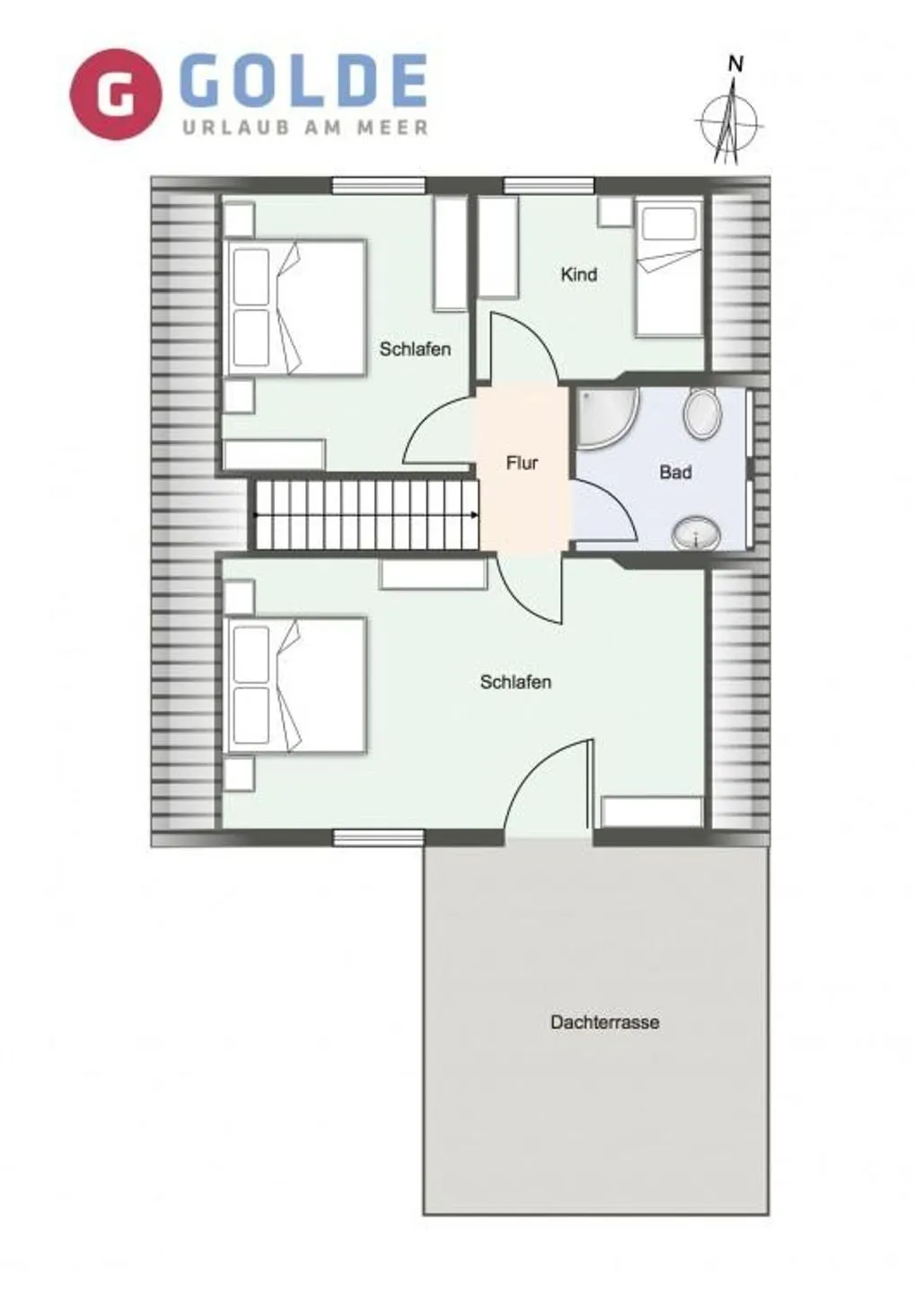 Ferienhaus Strandhaus Einzelhaus Strandhaus 6 SPO Dorf - Grundriss