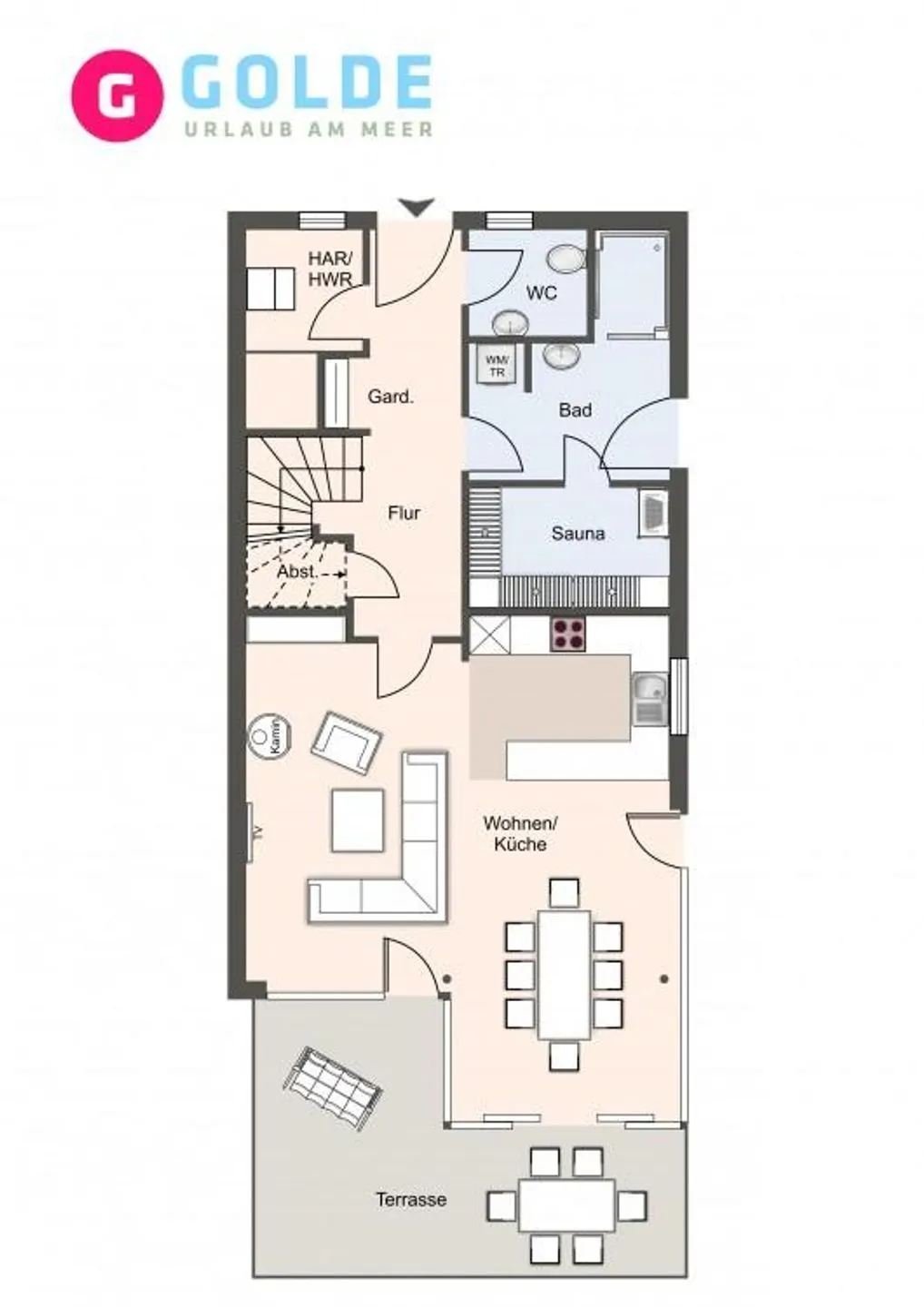 Strandburg SPO Ferienhaus Strandburg SPO 3a SPO Dorf - Grundriss