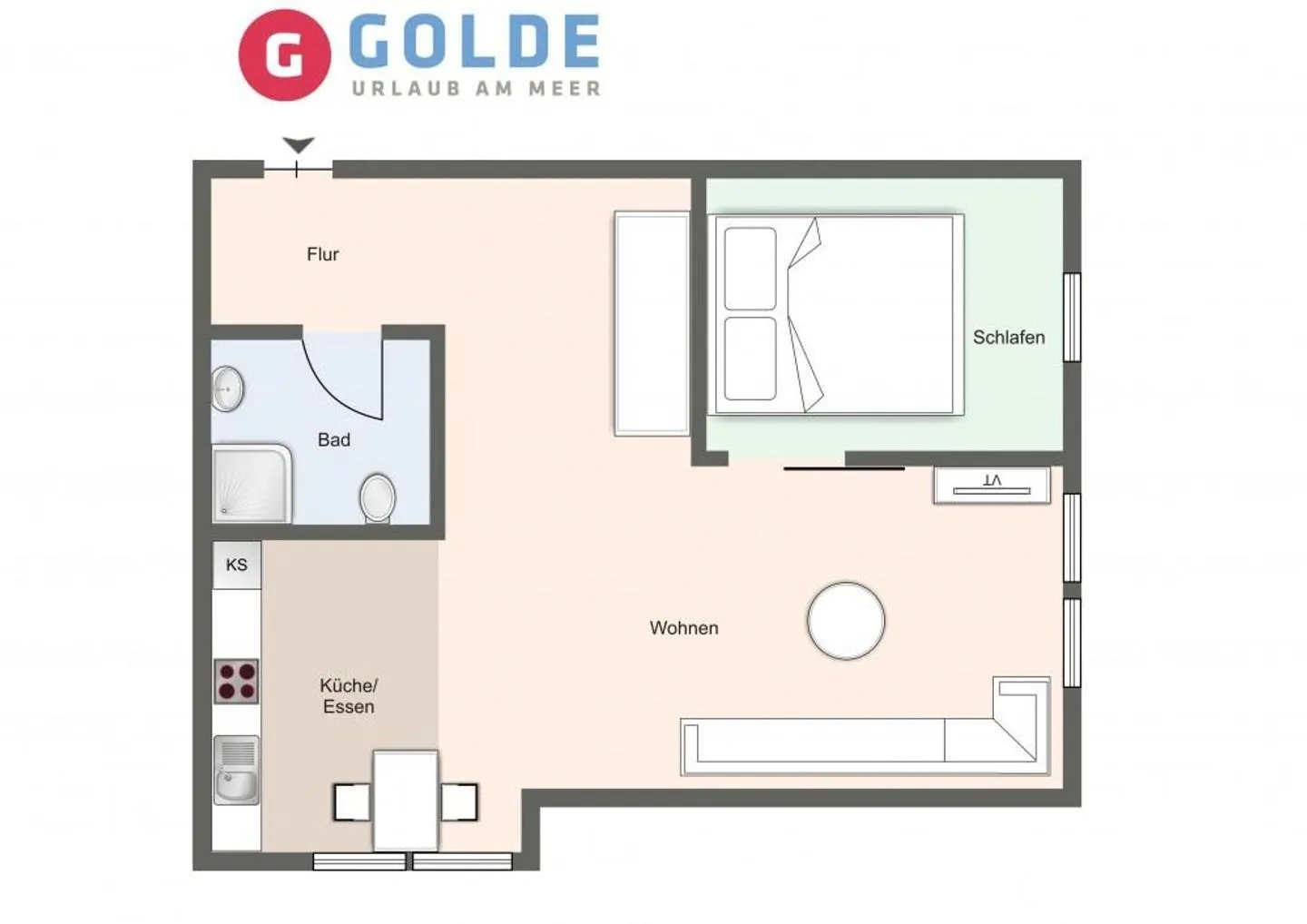 Apartmenthaus Deichbude Apartmenthaus Deichbude Heimathafen - 8 SPO Ording - Grundriss
