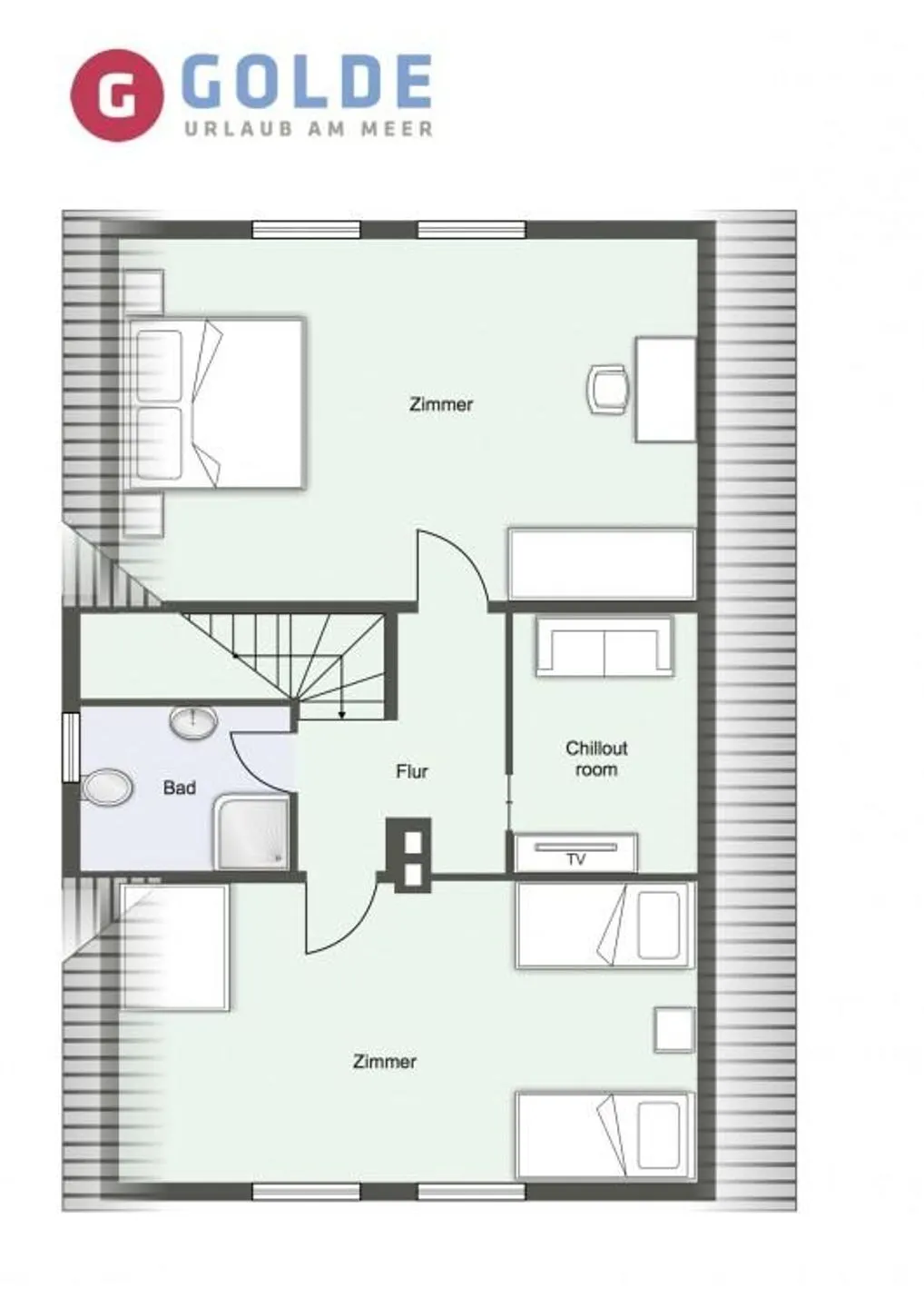 Reetdachhaus Strandleben Reetdachhaus Strandleben SPO Ording - Grundriss